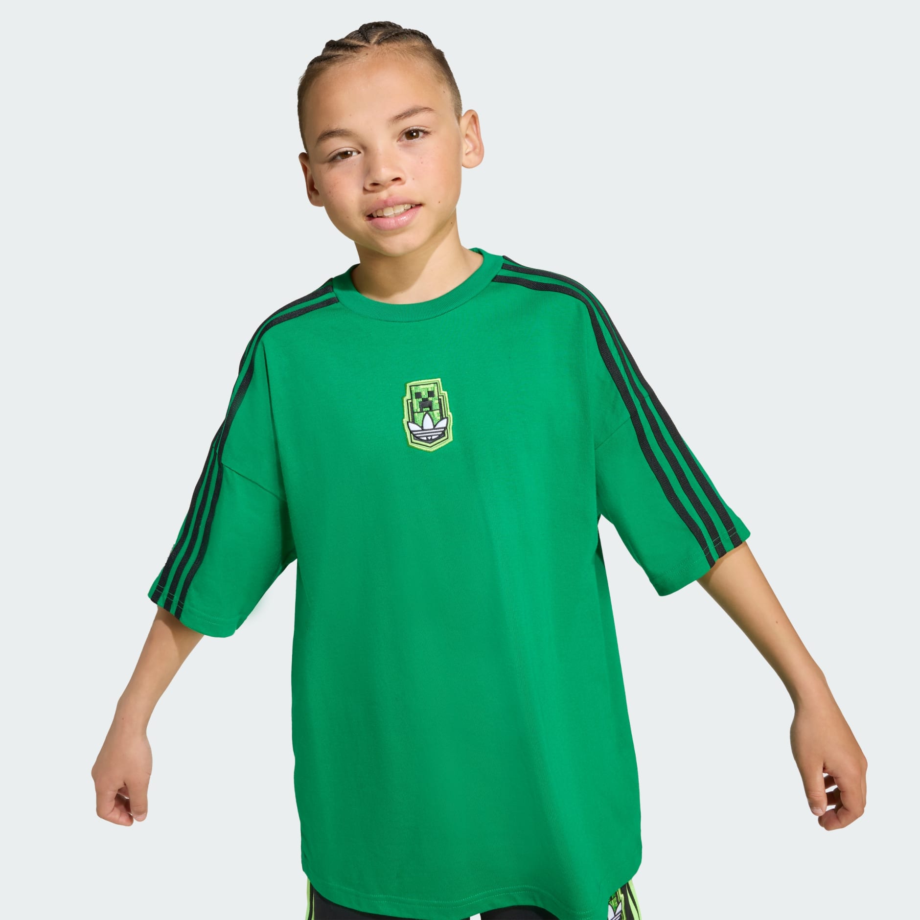 Tricou cu imprimeu grafic adidas Originals x Minecraft pentru copii