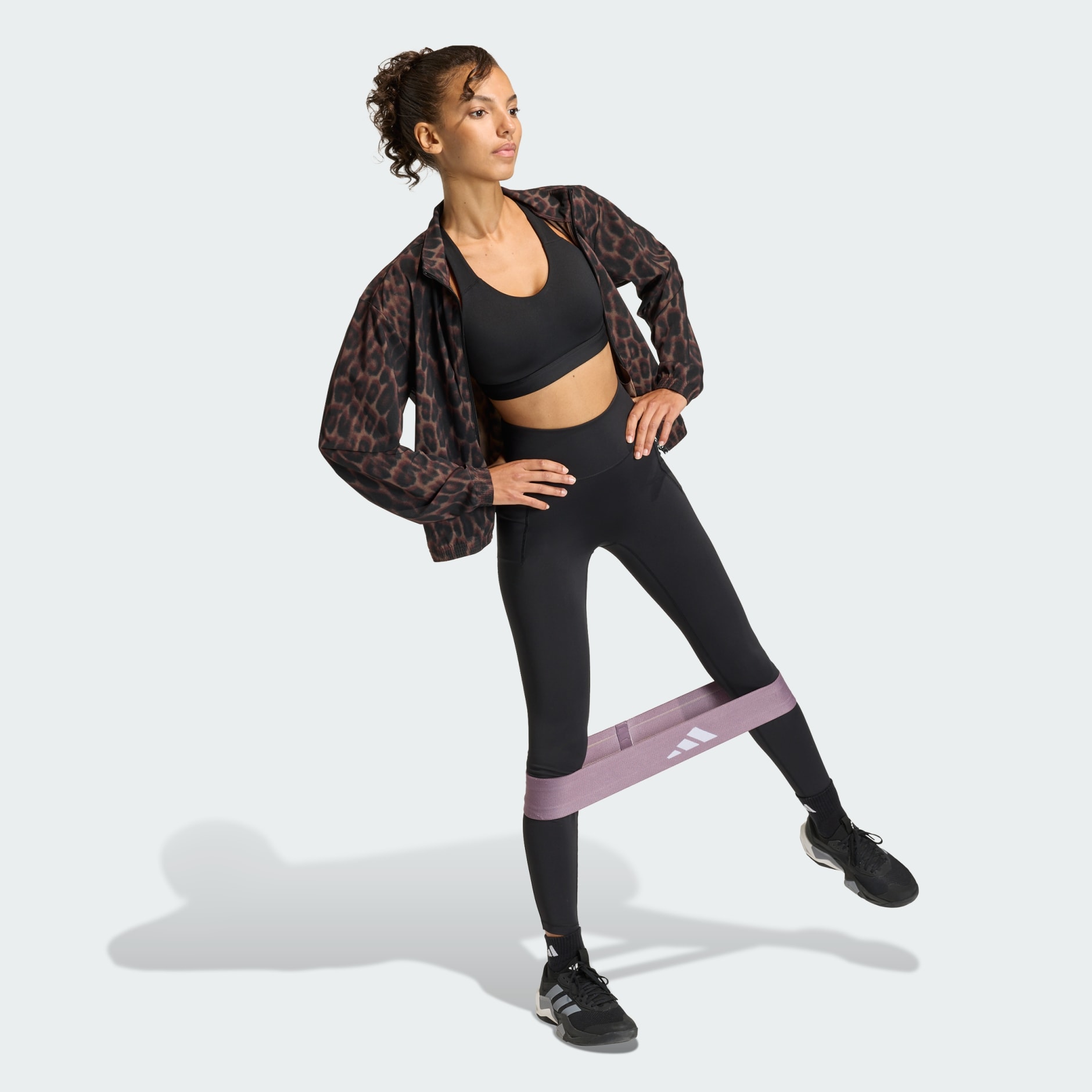 Workout Essentials Leopard Woven Jacket