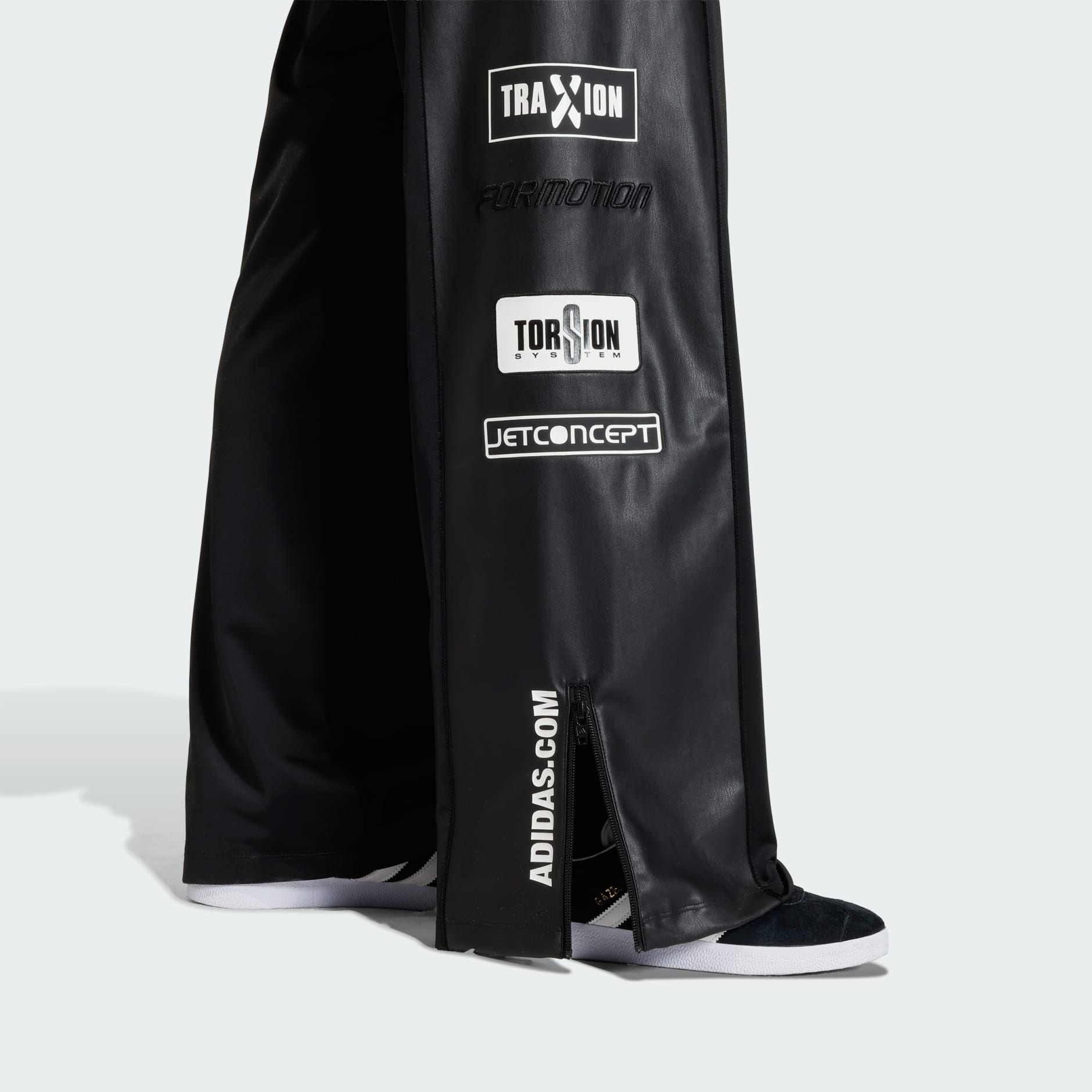 TEAMGEIST FAUX LEATHER TRACK PANTS