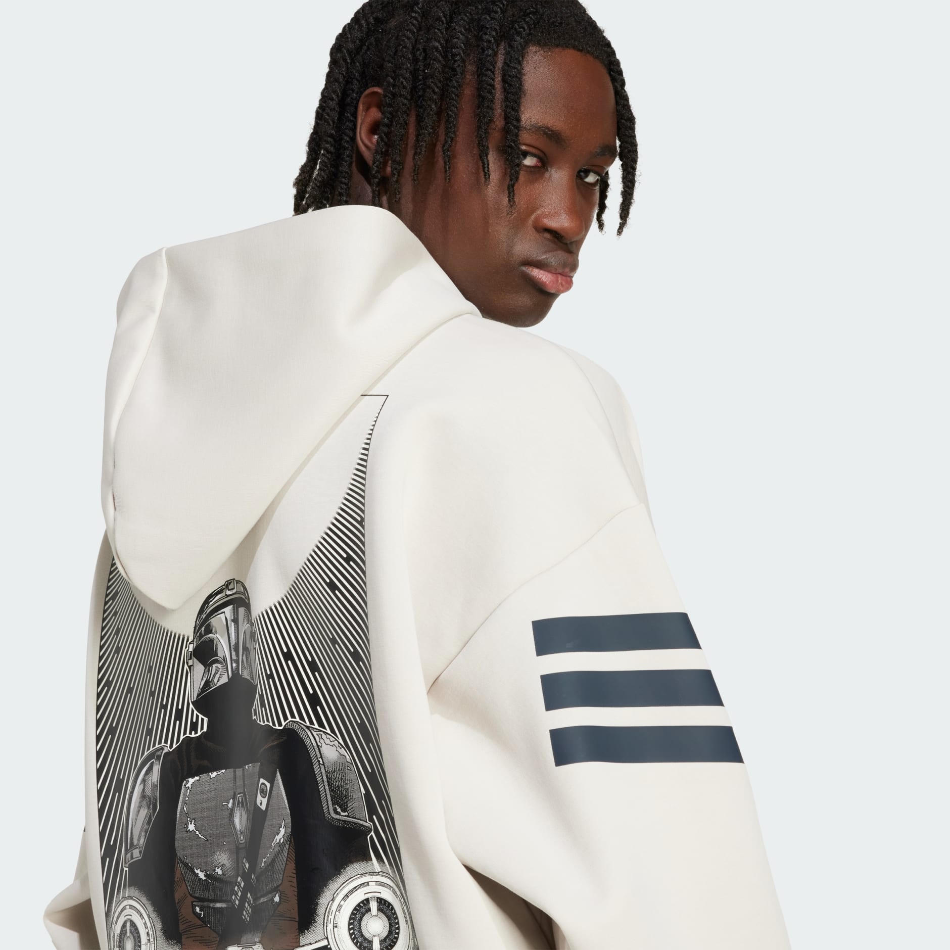ADIDAS STAR WARS THE MANDALORIAN HOODIE BACK GRAPHIC