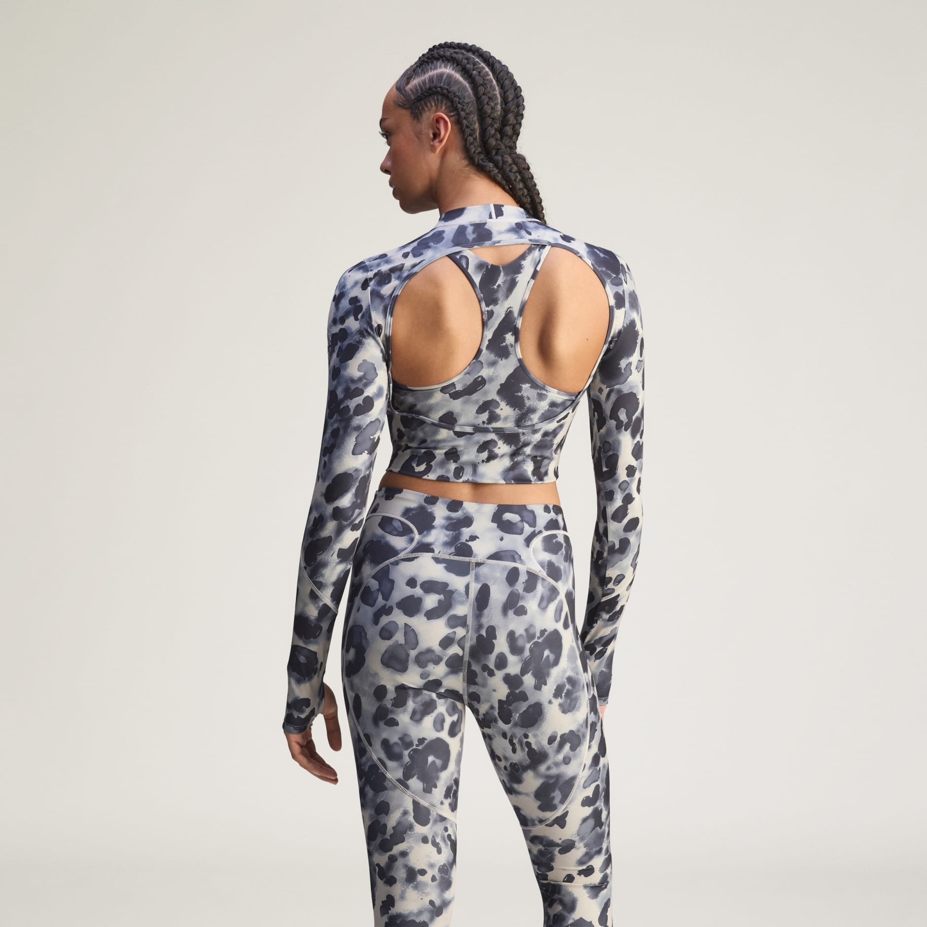 adidas by Stella McCartney Training Longsleeve Crop Printed Top