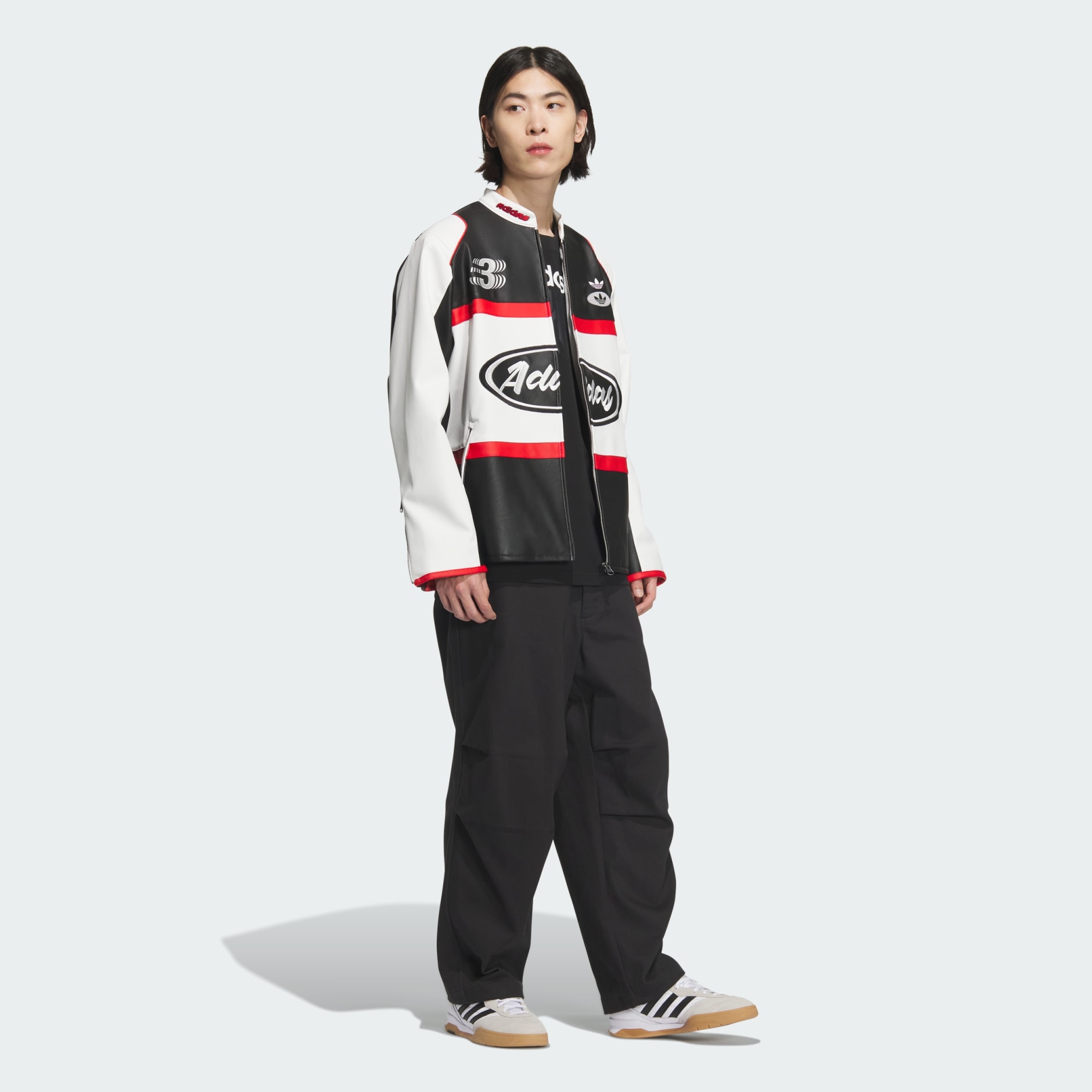 【adidas】RACING V-DAY PLEATHER JACKET★プリーザージャケット Racing V-Day Pleather Jacket - White | adidas Hong Kong
