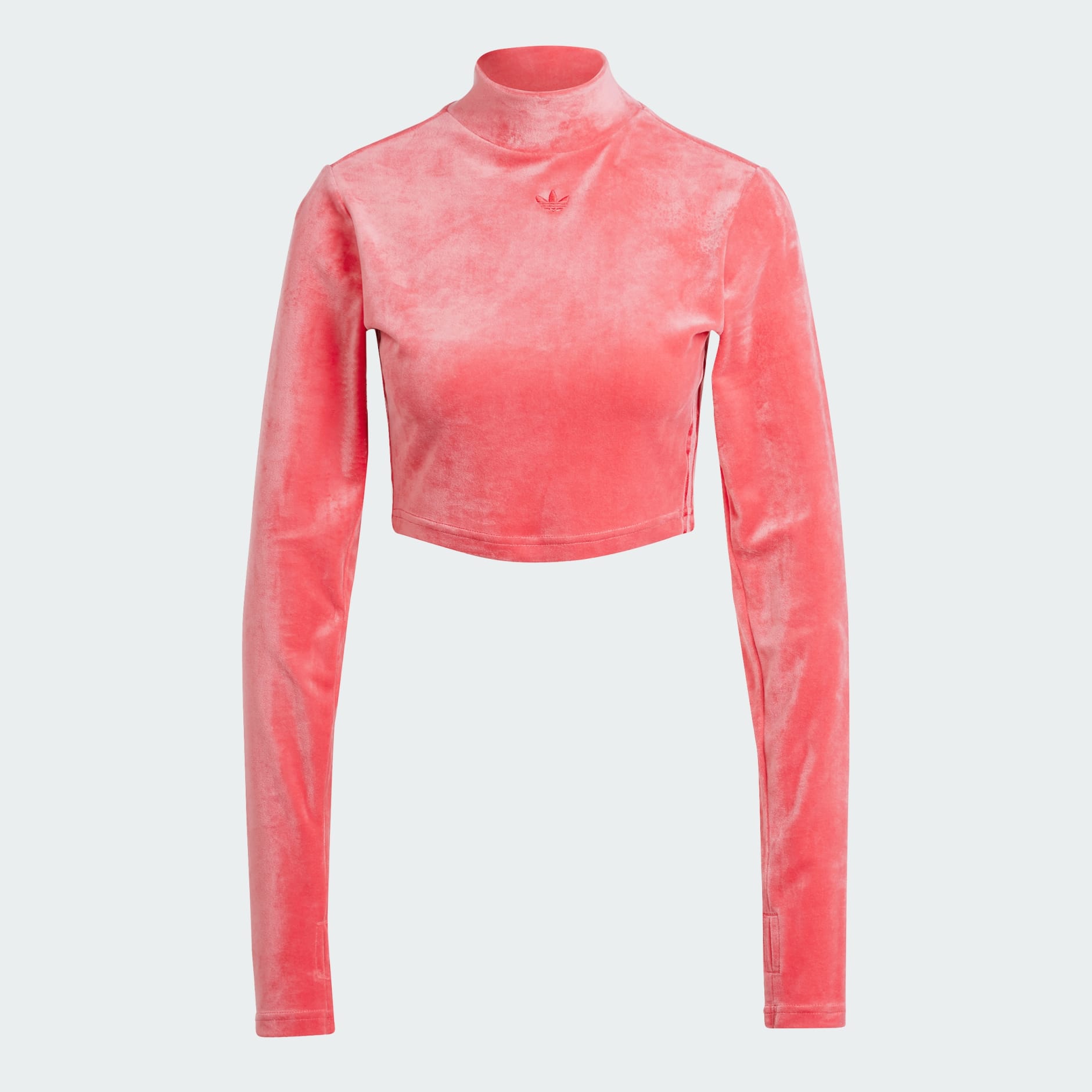 adidas Velvet Crop Top Pink adidas TZ