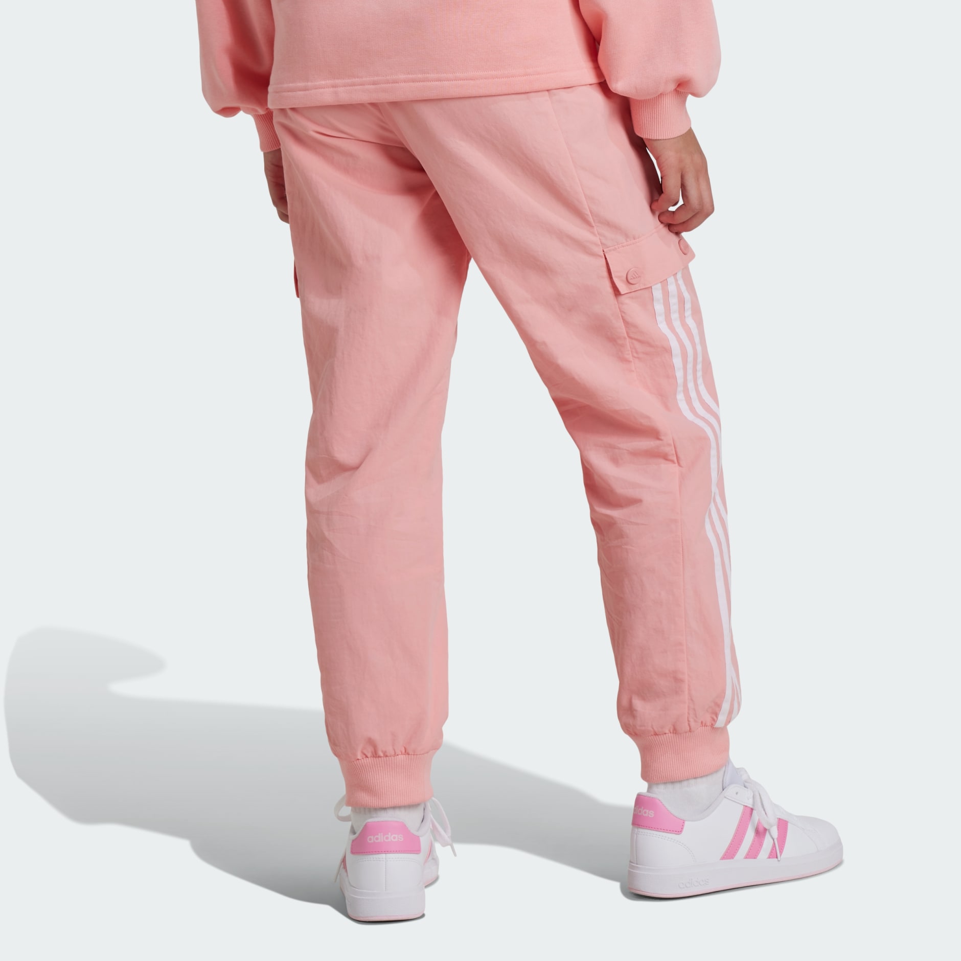 Clothing Street Jam Woven Cuffed Cargo Pants Kids Pink adidas South Africa