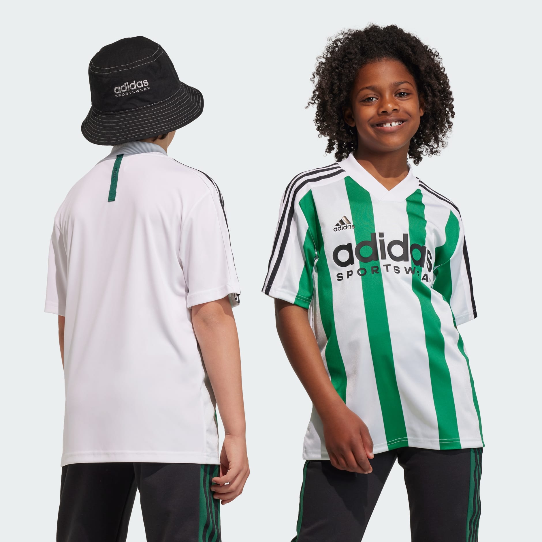 Adidas green and sale white t shirt