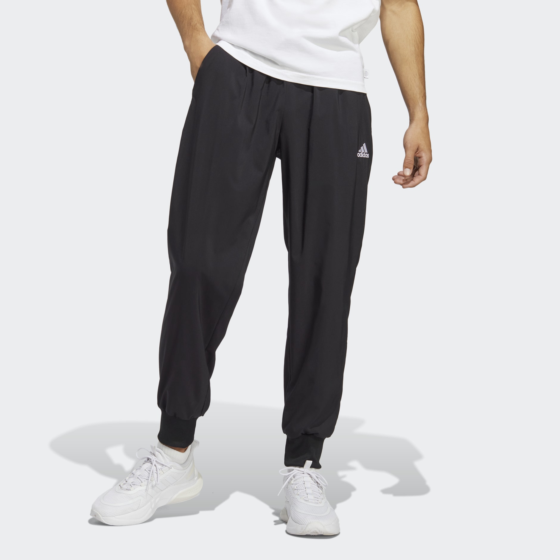 Men's Clothing - AEROREADY Stanford Tapered Cuff Small Logo Pants - Black | adidas Oman