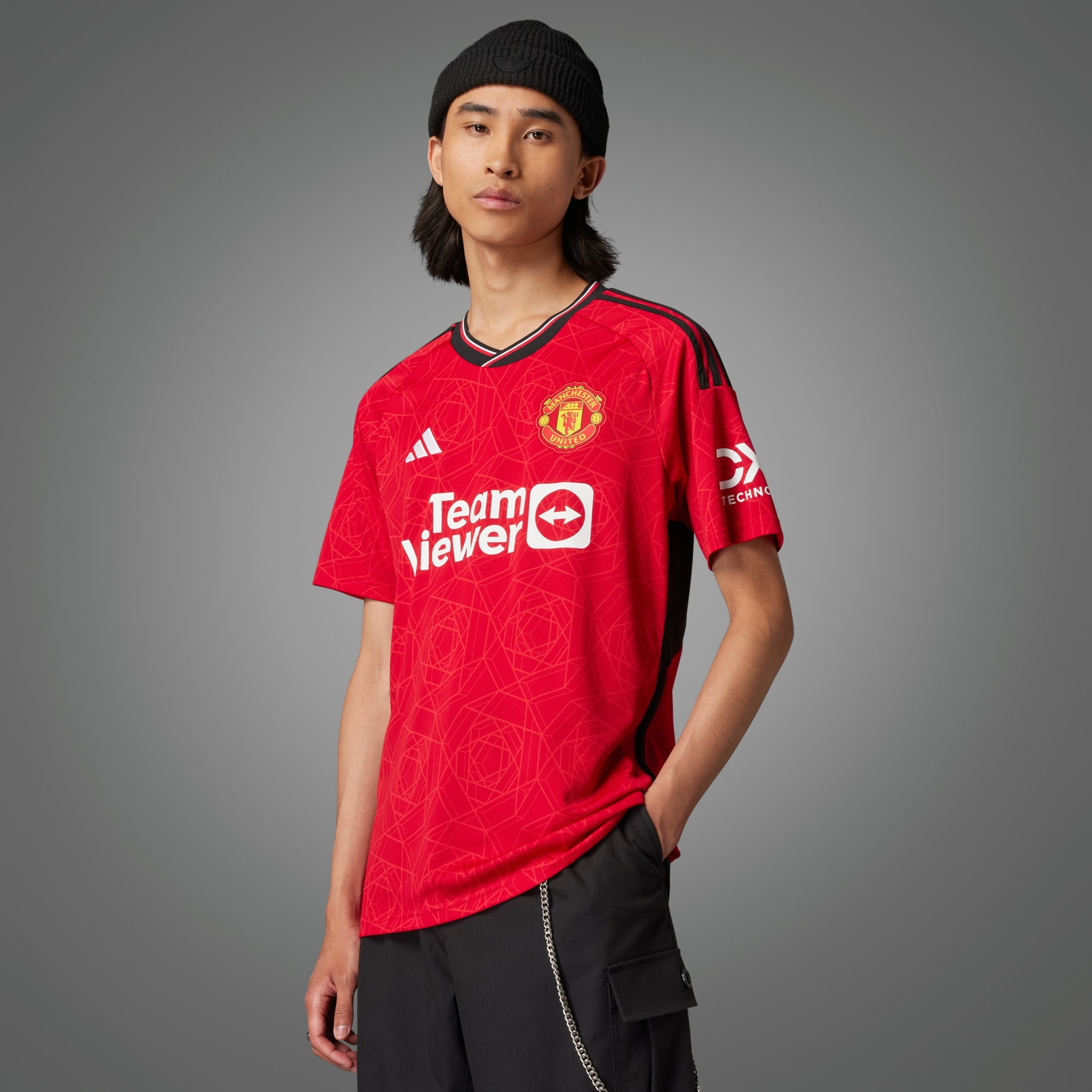 Clothing - Manchester United 23/24 Home Jersey - Red | adidas South Africa