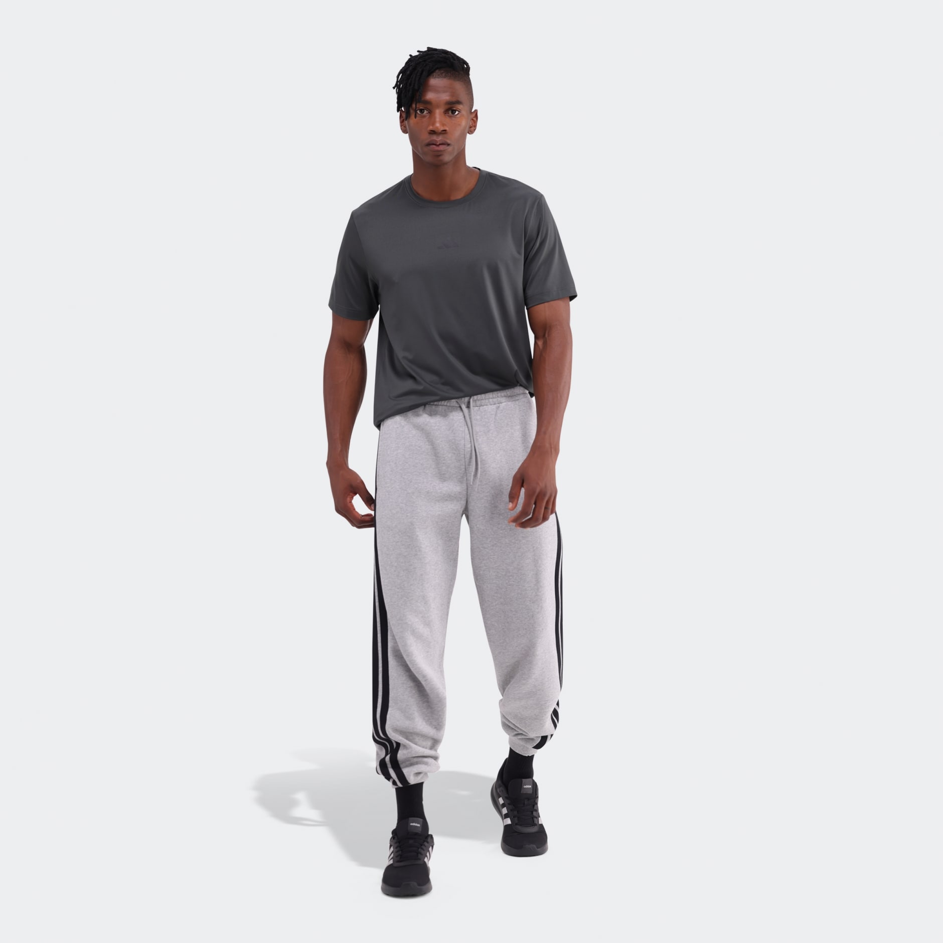 Essentials 3-Stripes Fleece Joggers