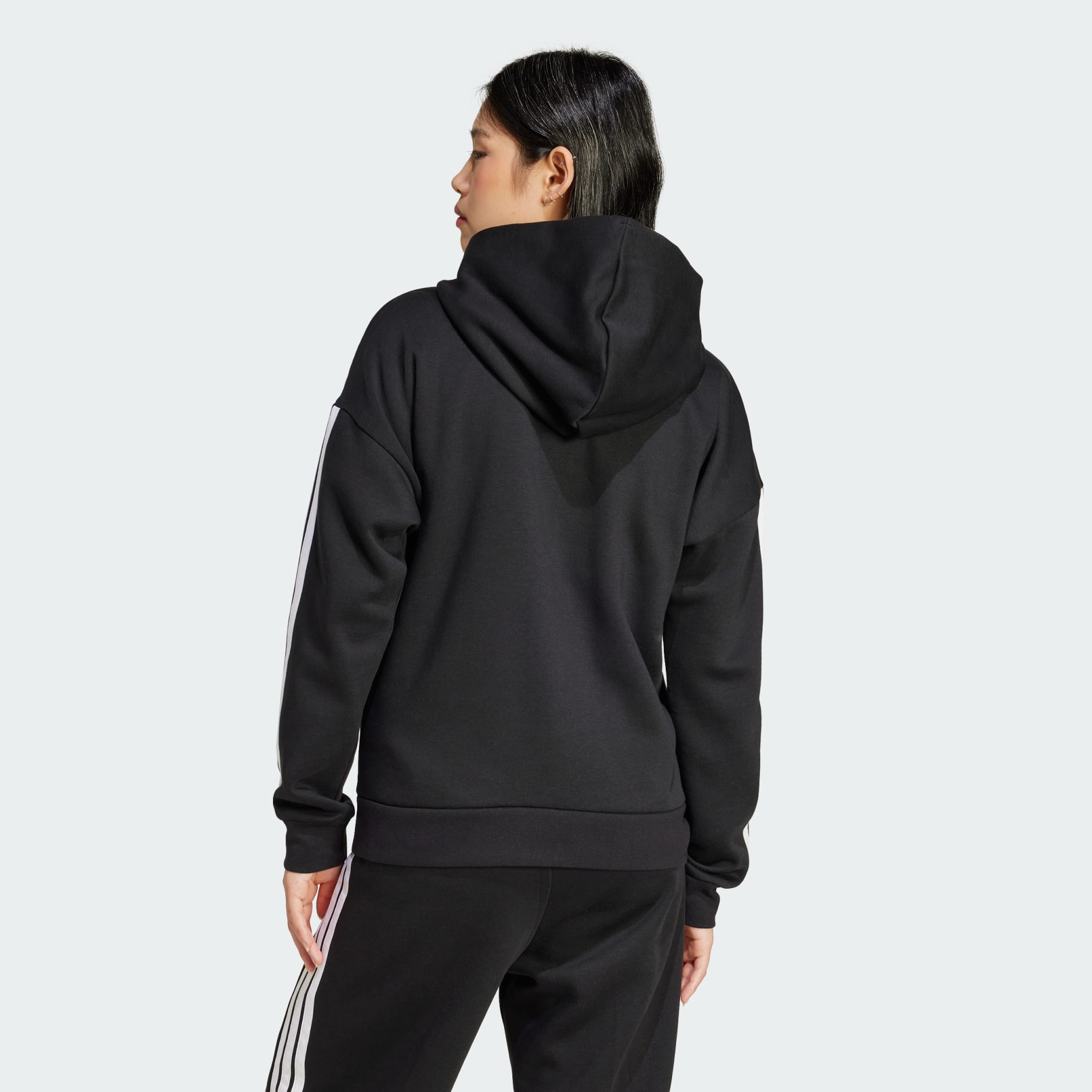 Essentials 3-Stripes Full-Zip Fleece Hoodie