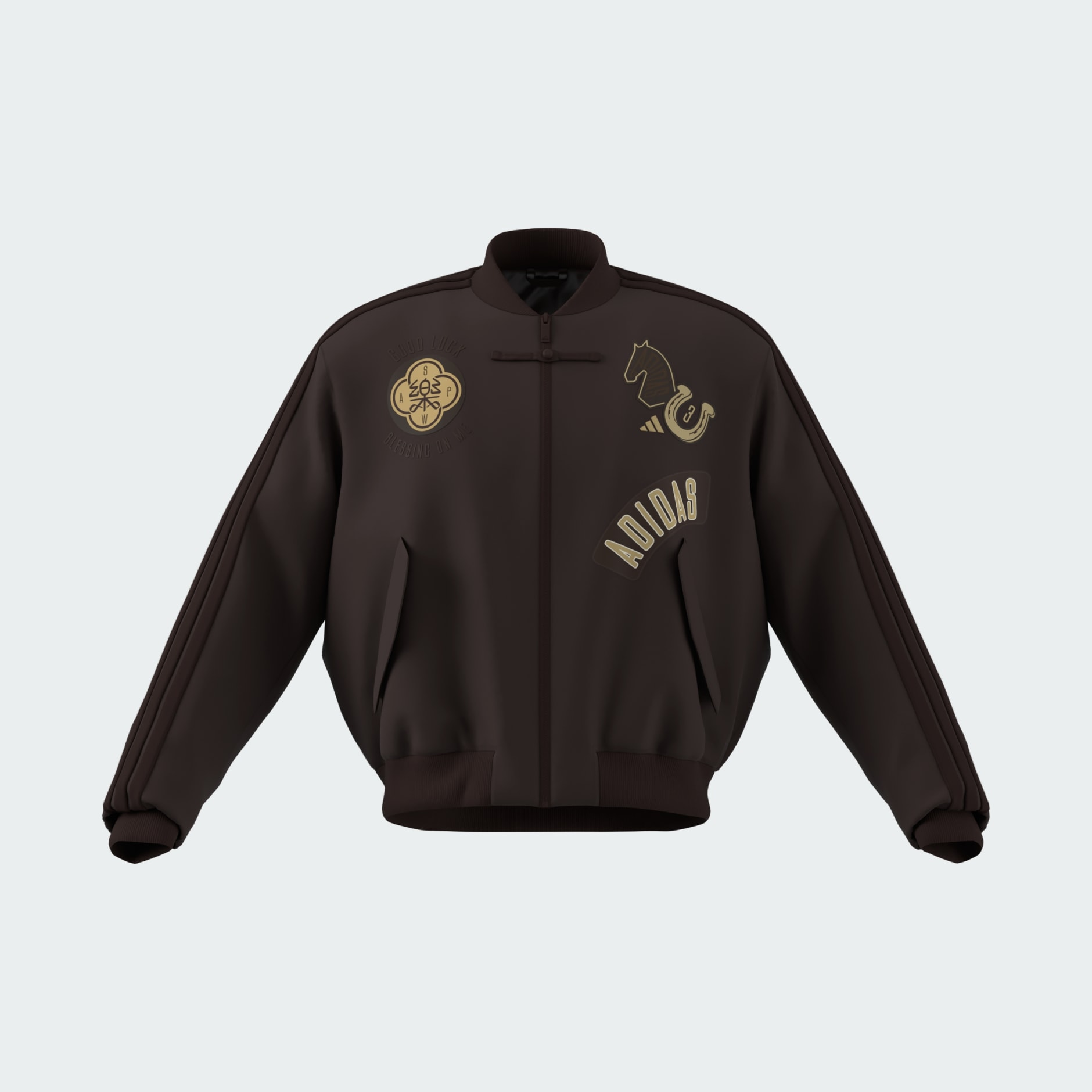 CNY MODERN CHINA 3 STRIPES PADDED BOMBER JACKET