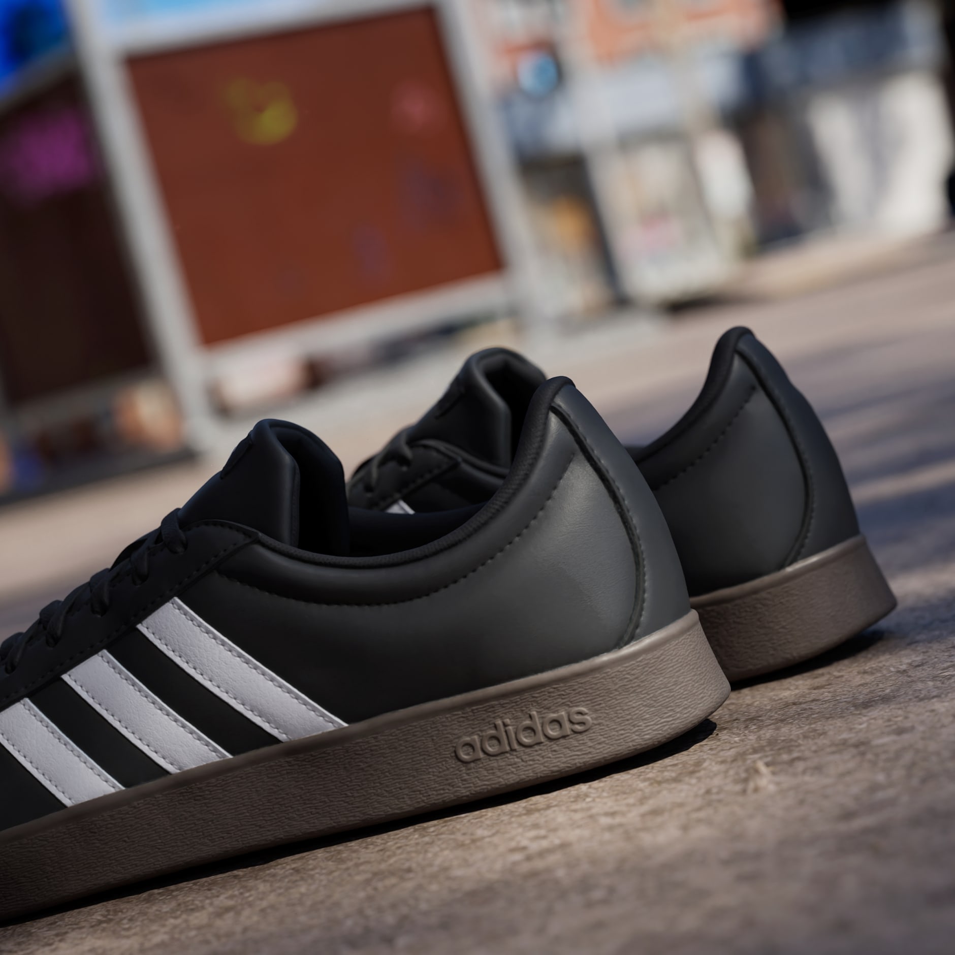 【無料郵送/関税込/正規品】 Adidas VL Court Base Core Black C Shoes - VL Court Base Shoes - Black | adidas Oman
