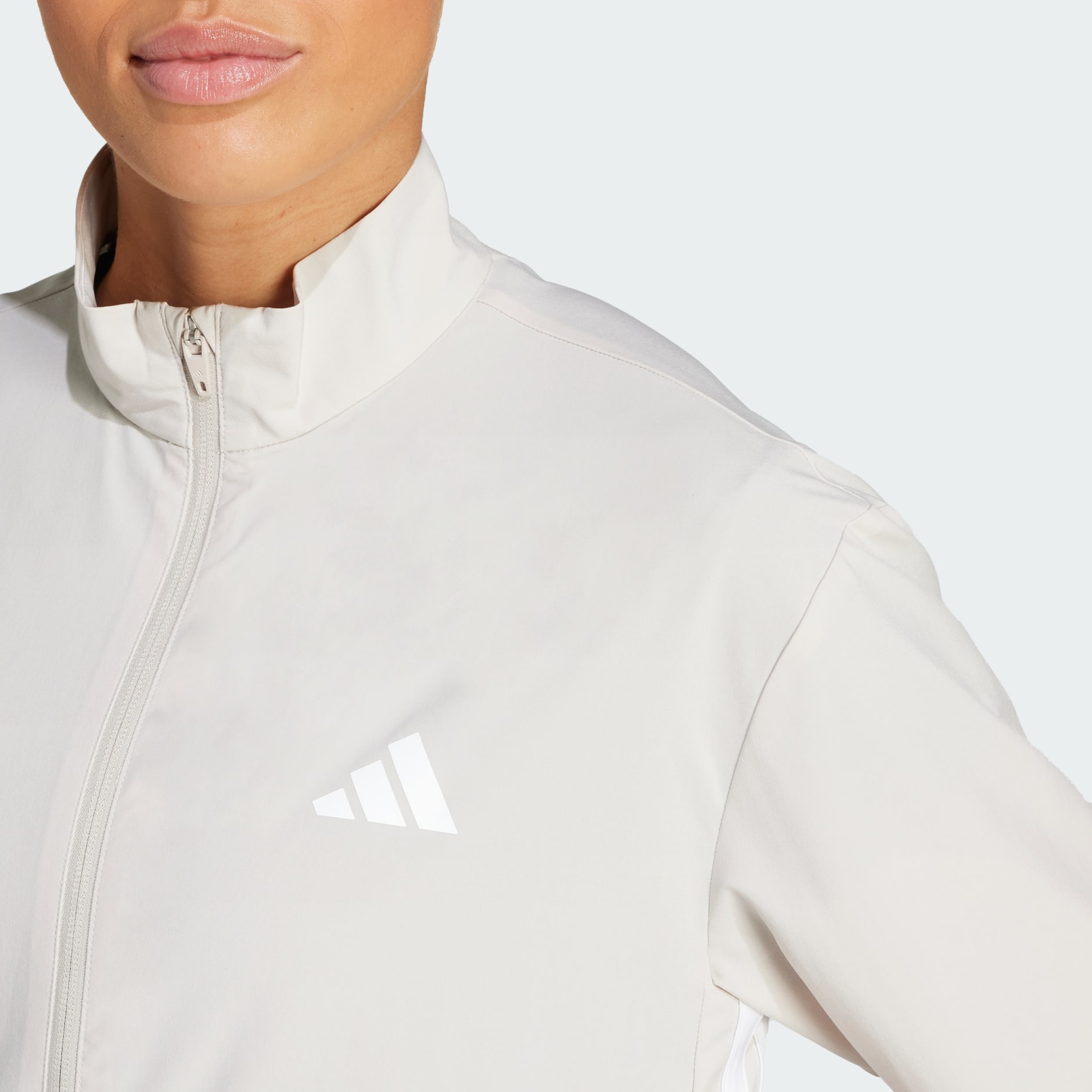 【Adidas】Train Essentials 3-Stripes Woven Warm-Up Jacket Train Essentials 3-Stripes Woven Warm-Up Jacket - Beige