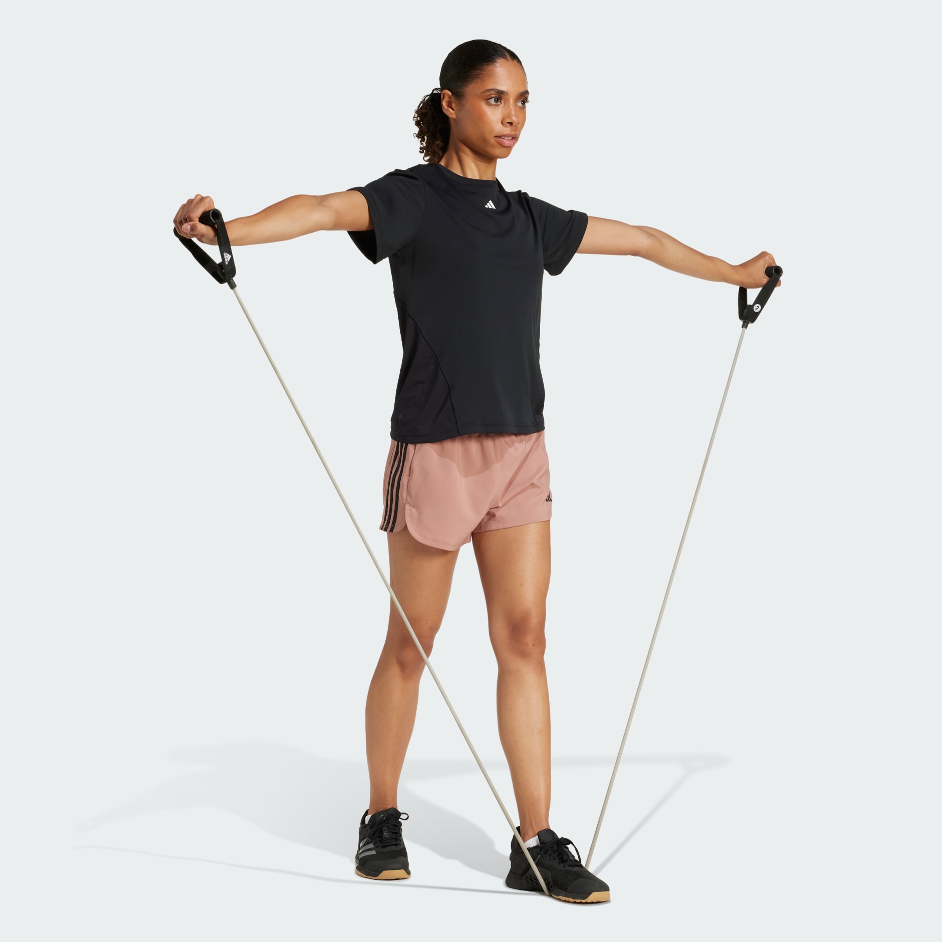 מכנסיים קצרים Pacer Training 3-Stripes Woven High-Rise