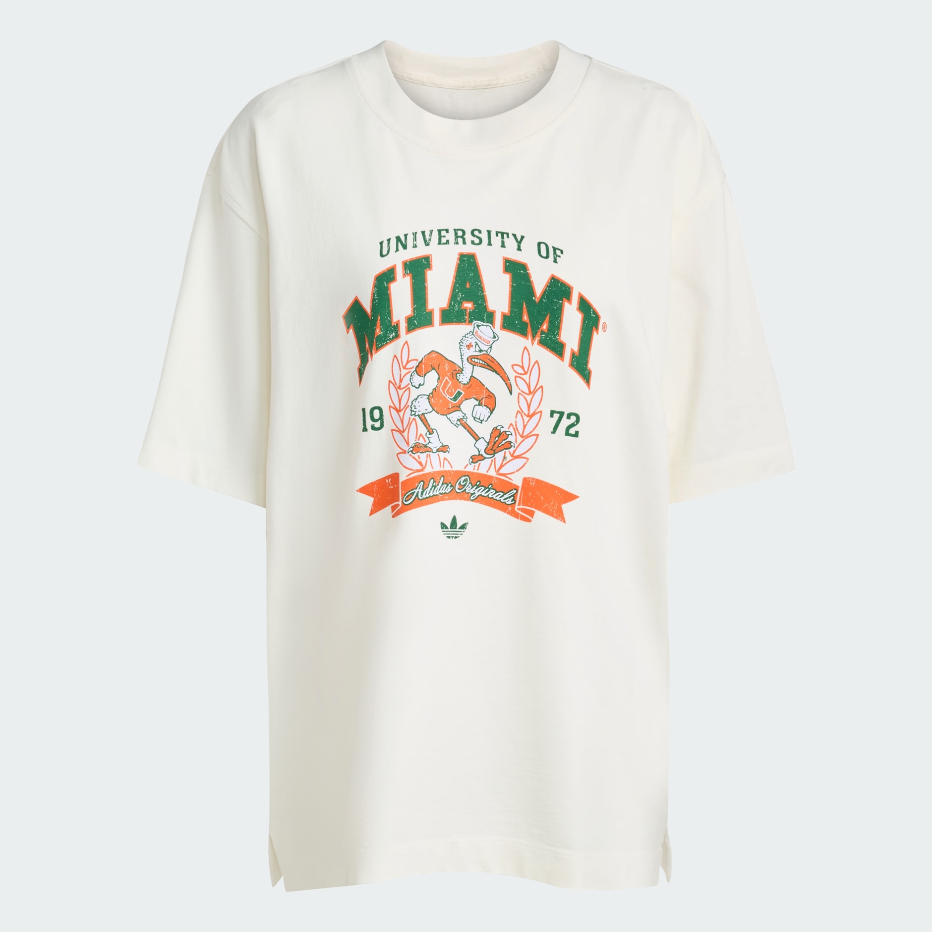 adidas ORIGINALS ATHL DEPT NCAA UNIVERSITY OF MIAMI TEE