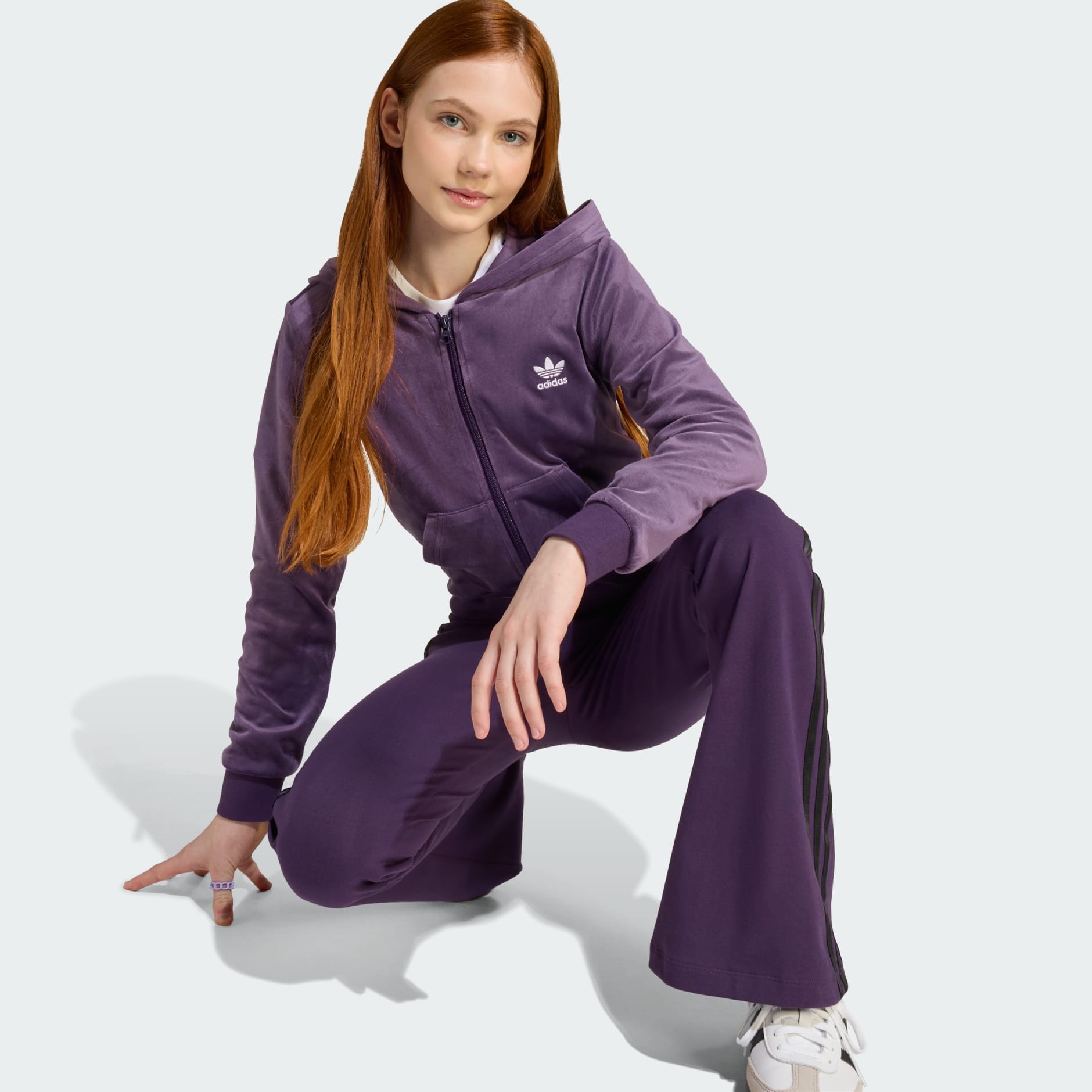 Hanorac din velur cu fermoar