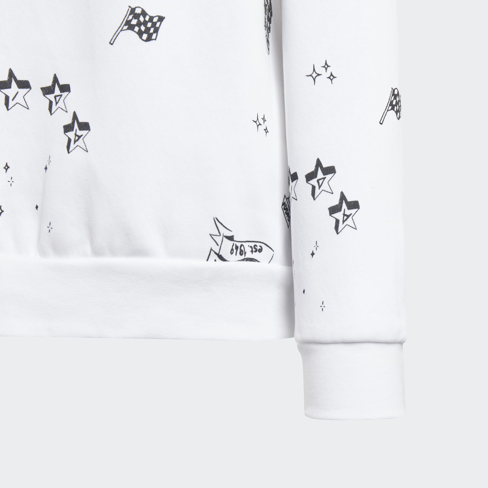 Clothing - Brand Love Sweatshirt - Kids White South Africa | Allover adidas Print Crew