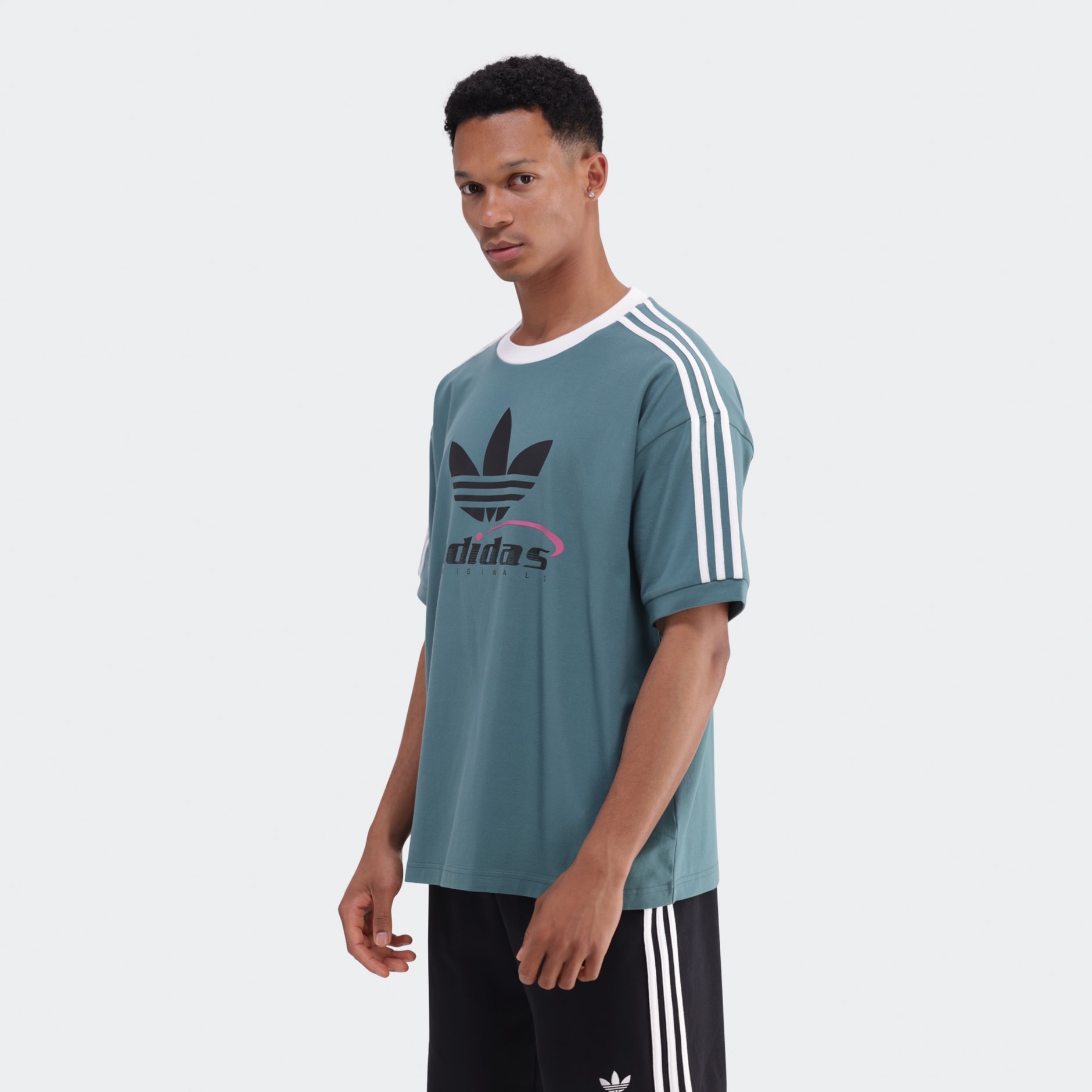 Trefoil Logo Play Football Graphic Short Sleeve T-Shirt