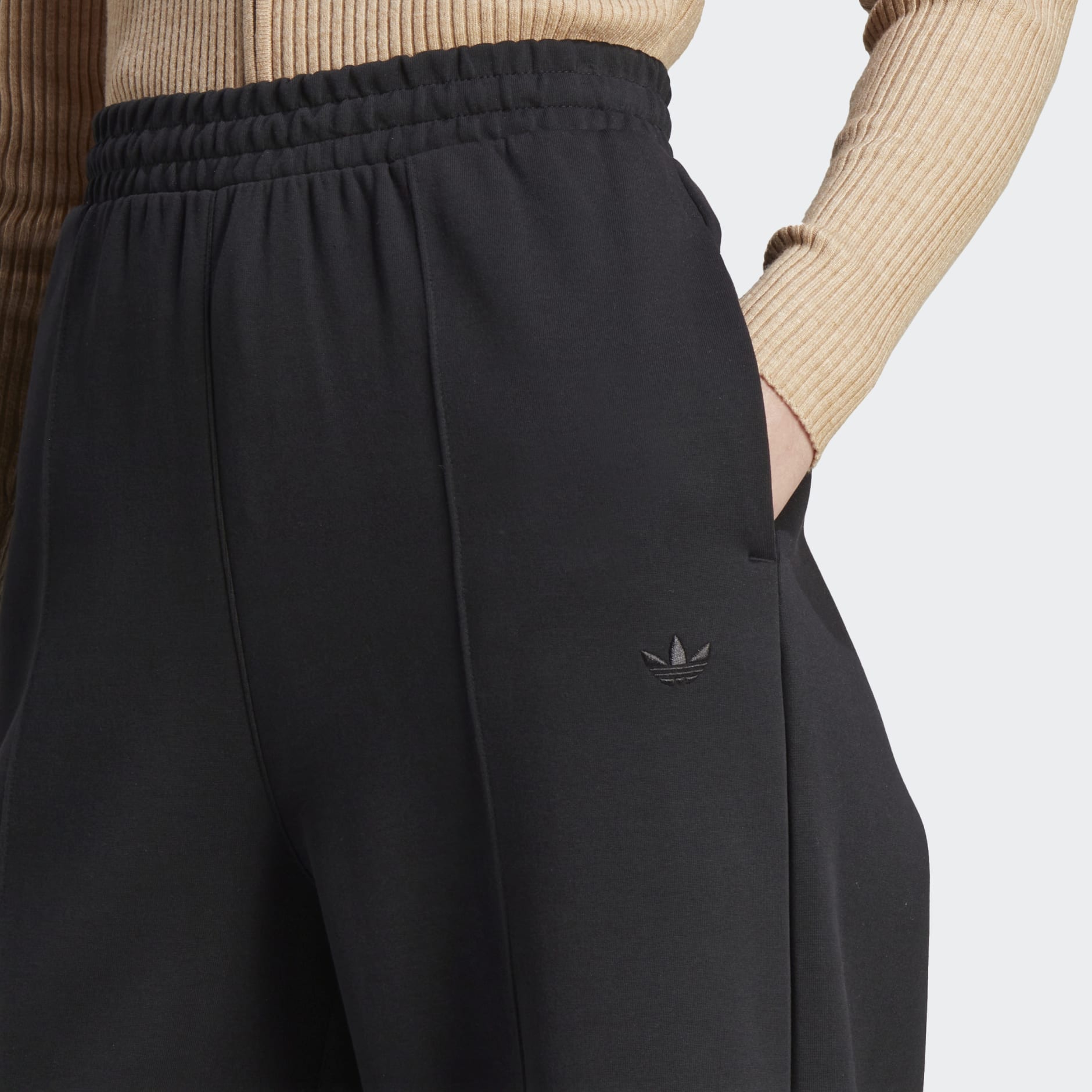 adidas Premium Essentials Wide-leg Pintuck Pants - Black