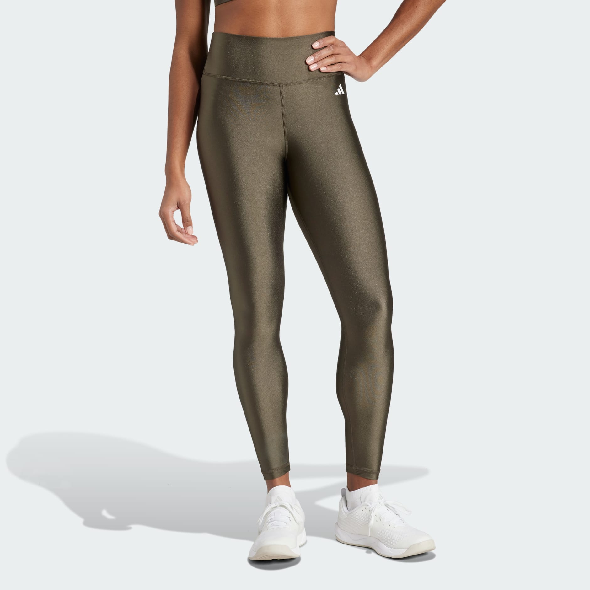 adidas Optime Essentials Shine 7 8 Leggings Green adidas UAE