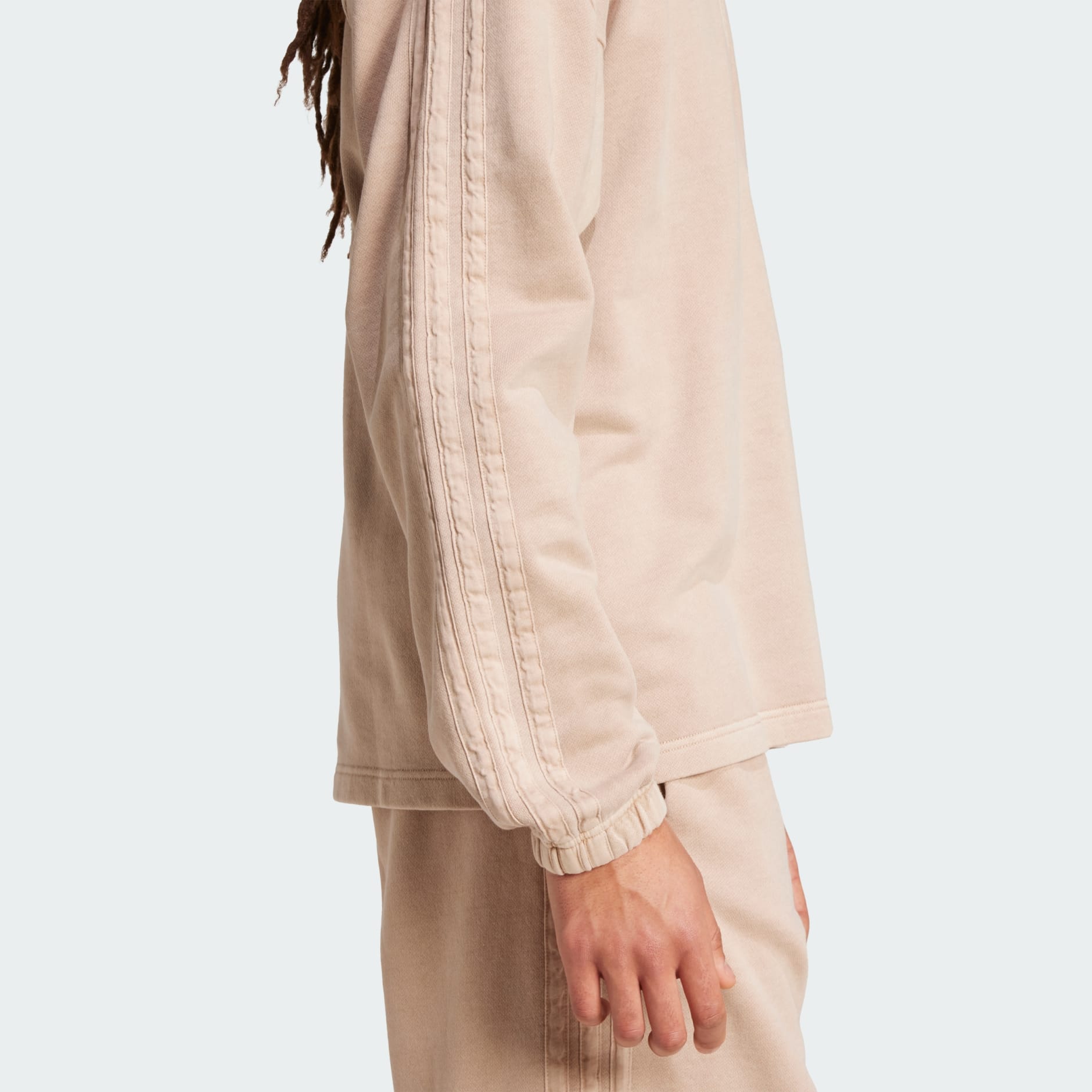 Listă SZN French Terry cu tratament de spălare și fermoar pe jumătate