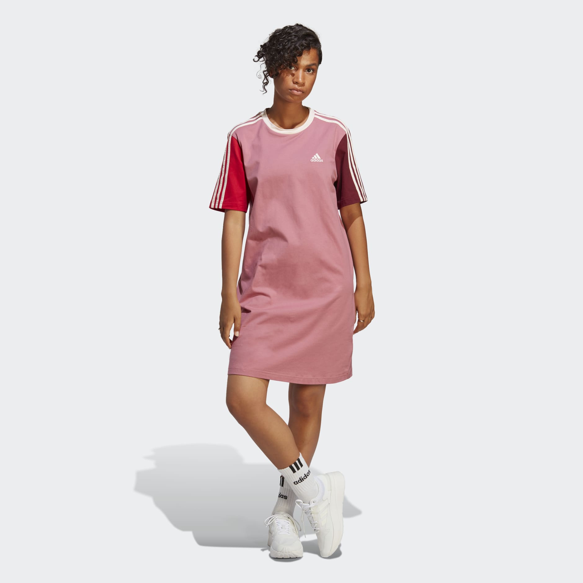 adidas Essentials Jersey Boyfriend Dress - Pink | adidas BH