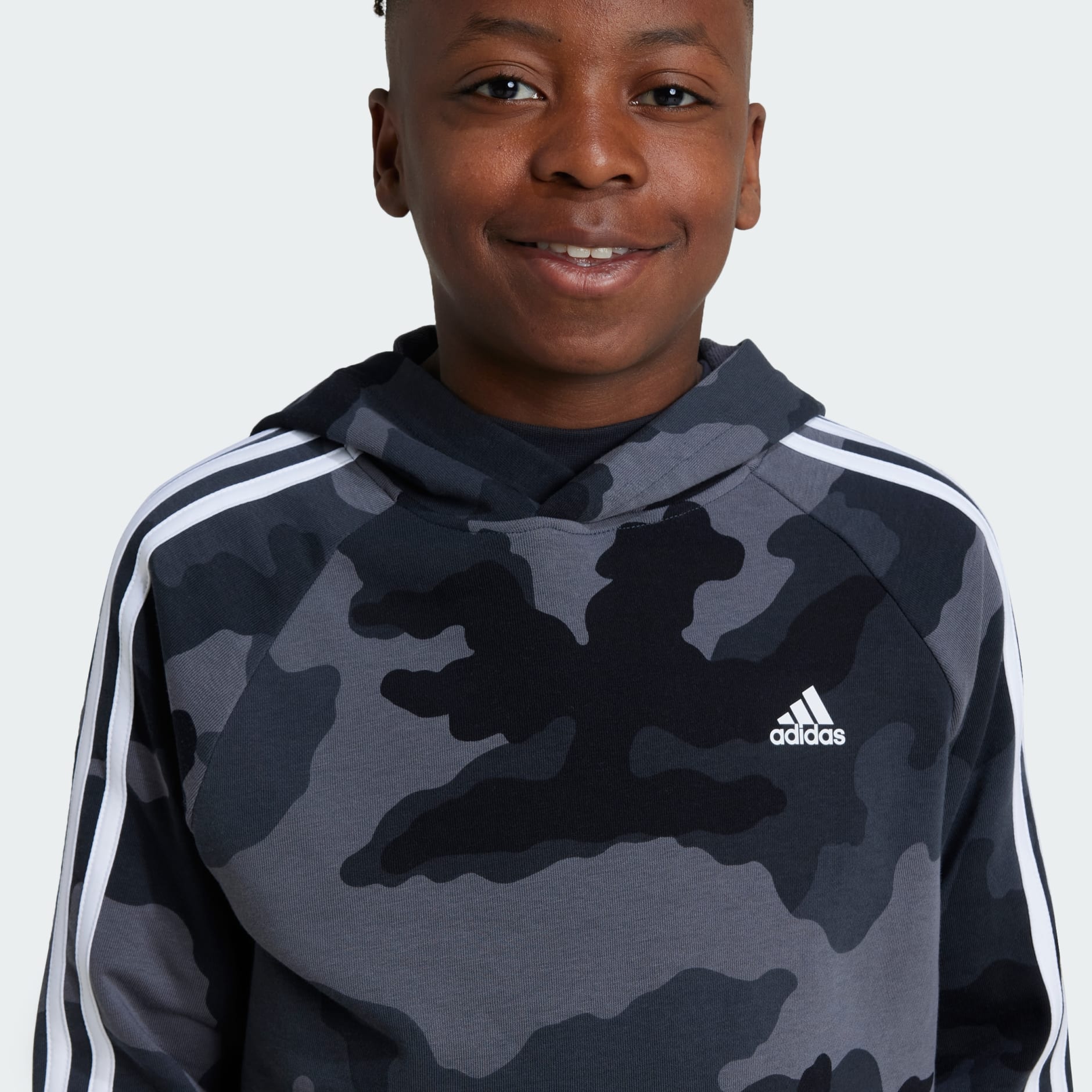 Kids Clothing Essentials Allover Print Hoodie Kids Grey adidas Saudi Arabia