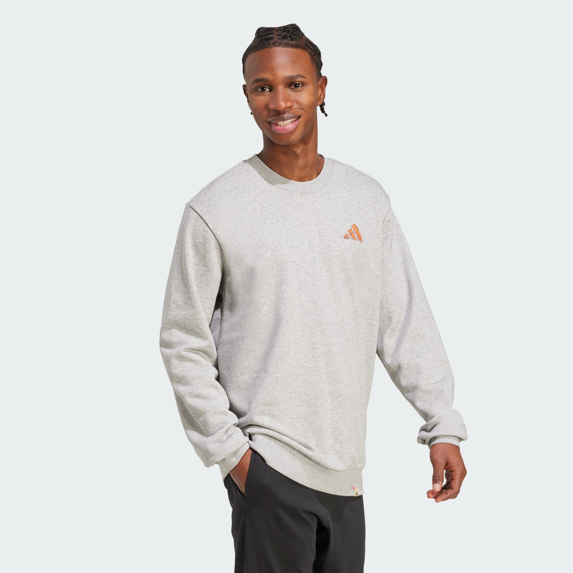 adidas Doodle Hunt Hike Graphic Sweatshirt - Grey | adidas UAE