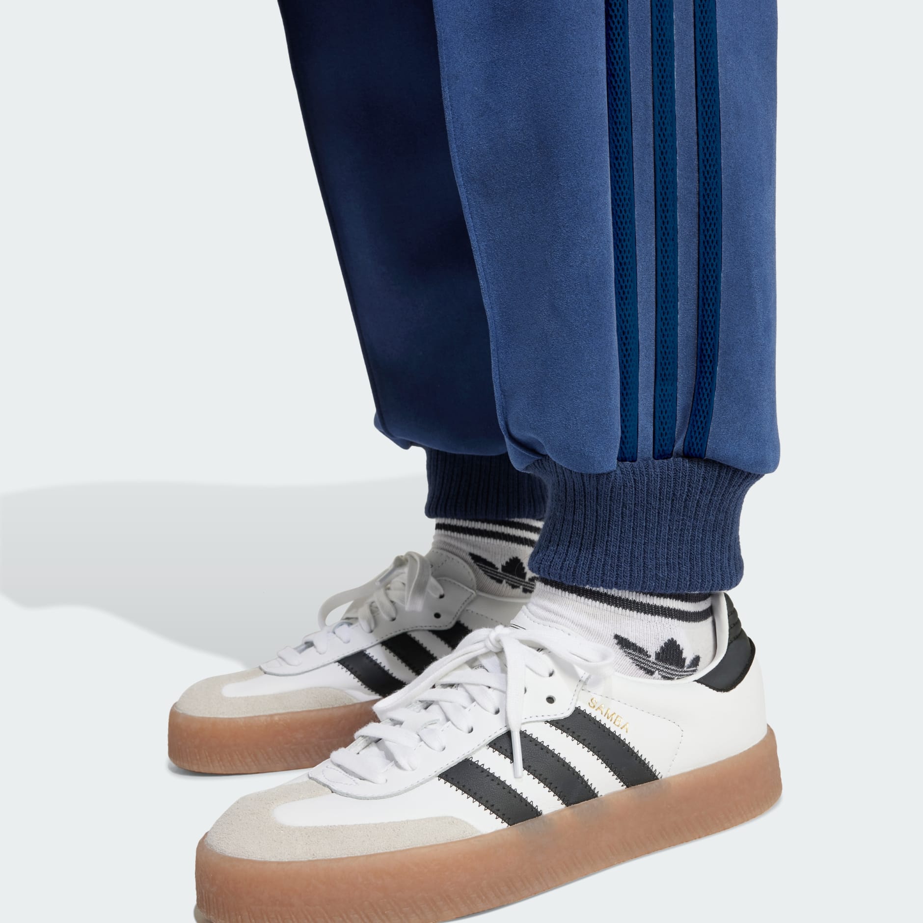 Adidas suede joggers online