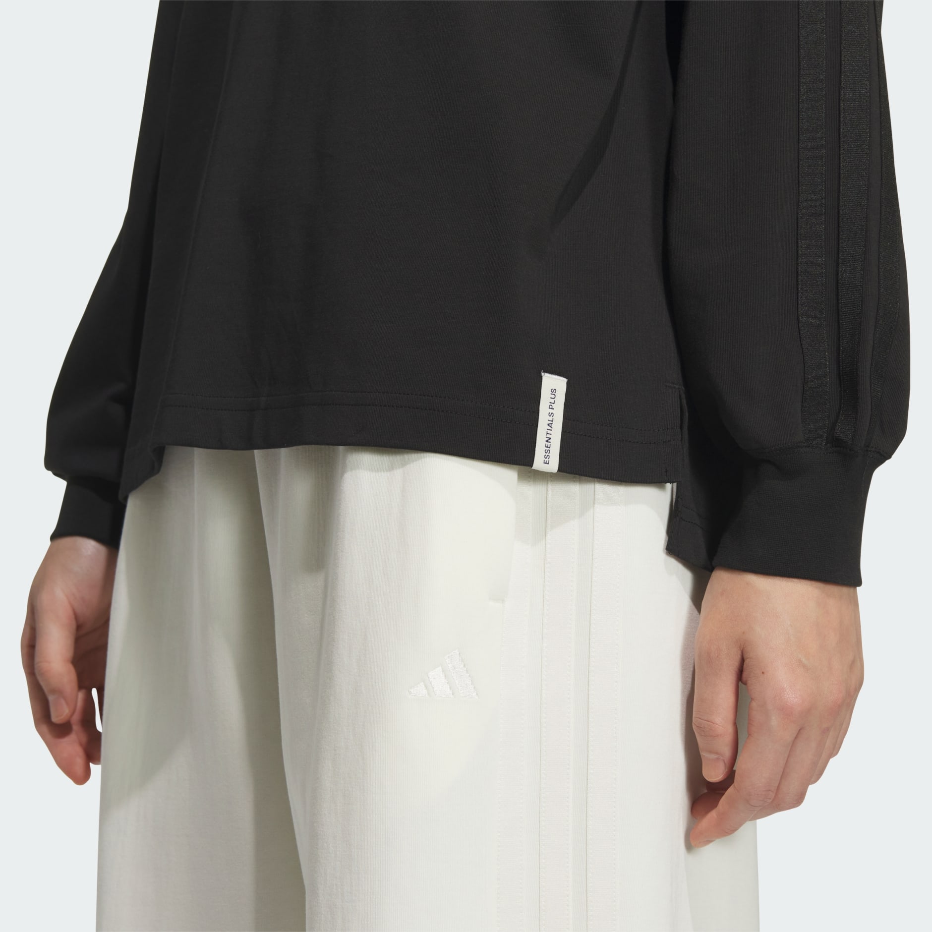 ESSENTIALS PLUS 3 STRIPES LOOSE FIT LONG SLEEVE T-SHIRTS