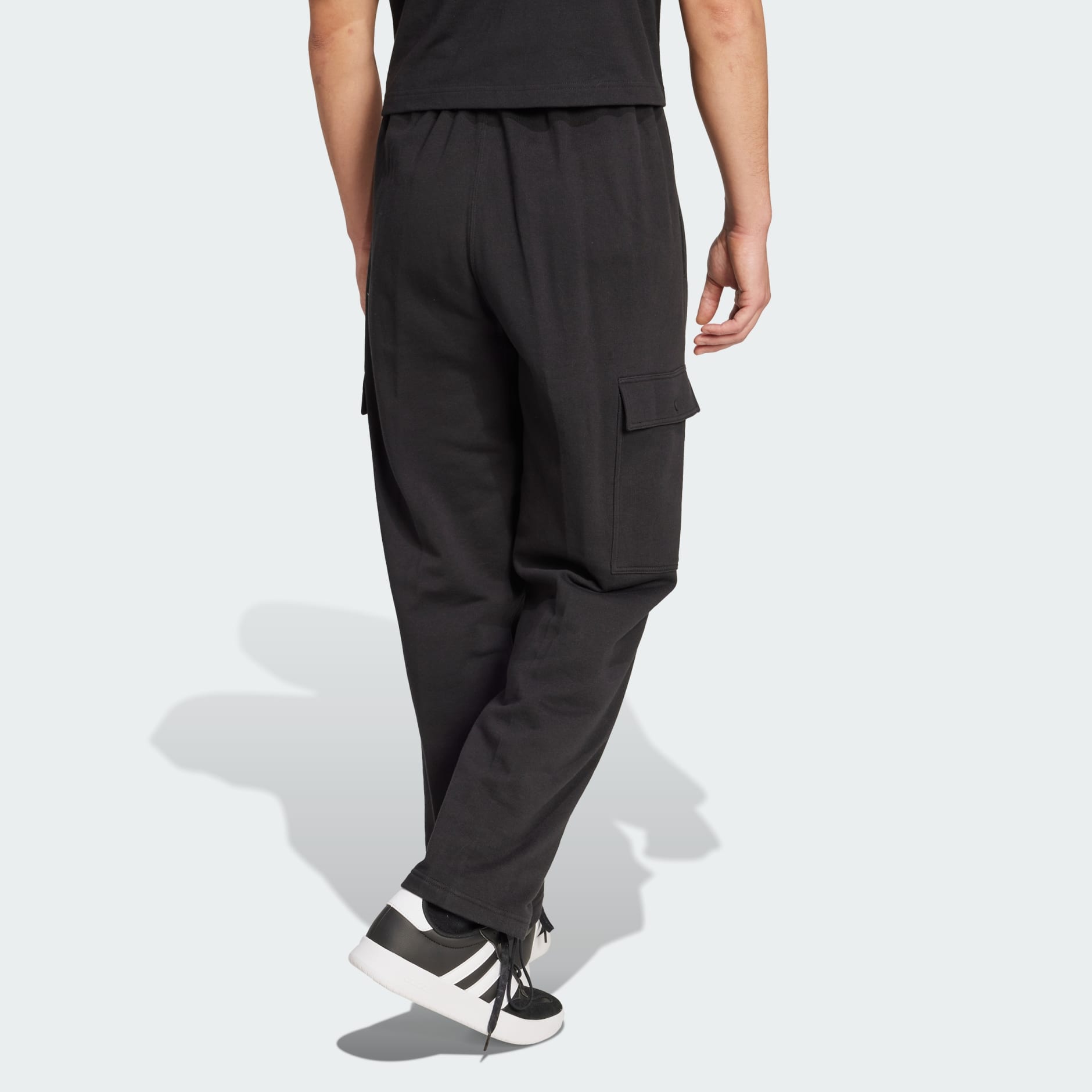 ALL SZN French Terry Loose Cargo Open Hem Pants