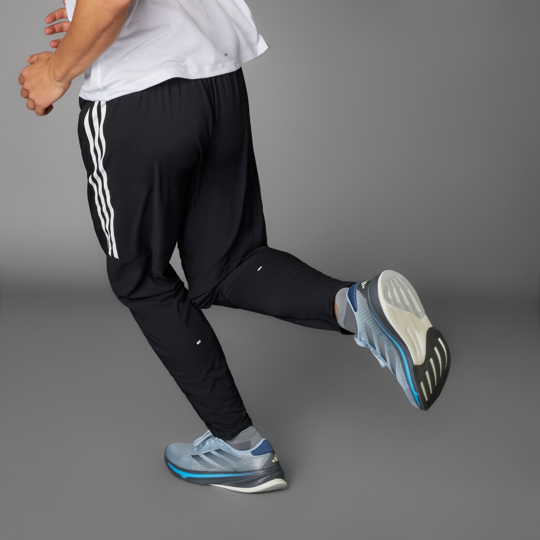 Men's Clothing - Own the Run 3-Stripes Pants - Black | adidas 