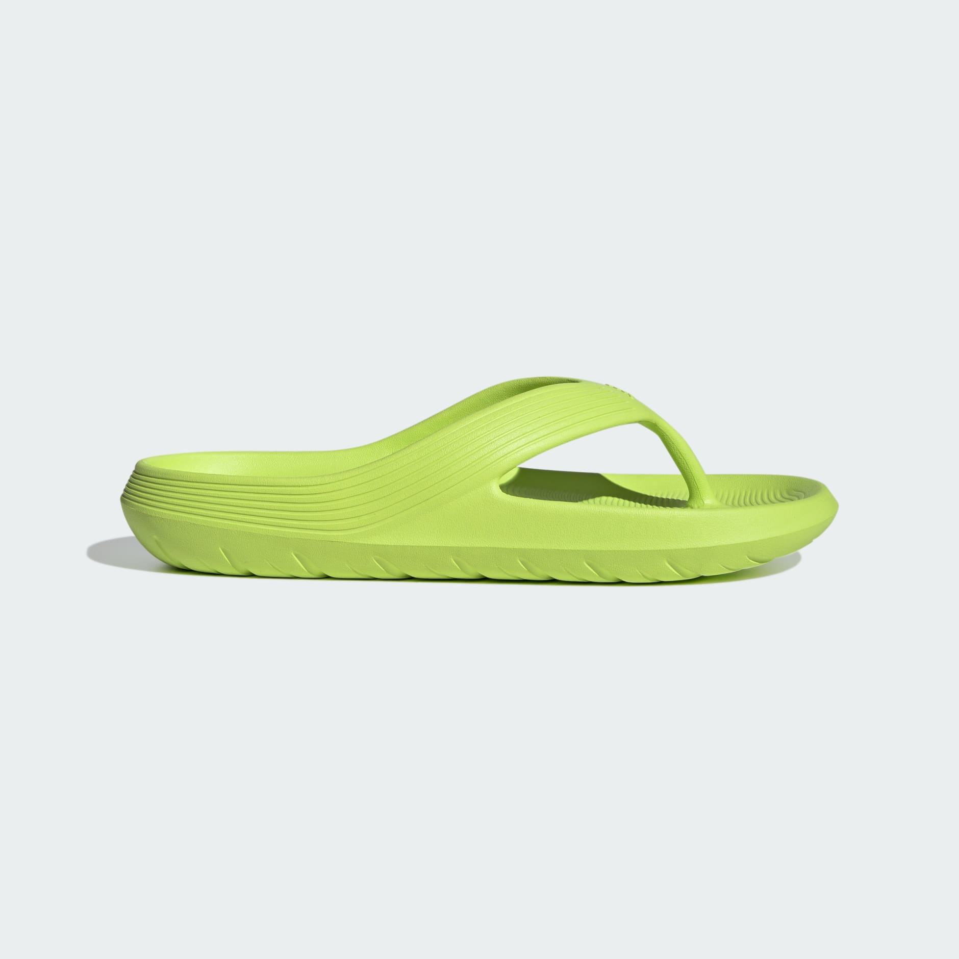 Adidas green best sale flip flops