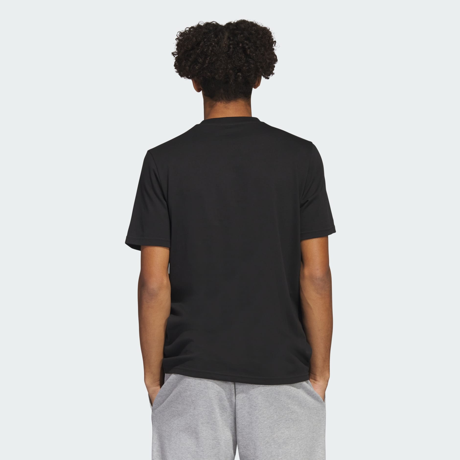 adidas Two-Tone Stencil Short Sleeve Graphic Tee - Black | adidas QA