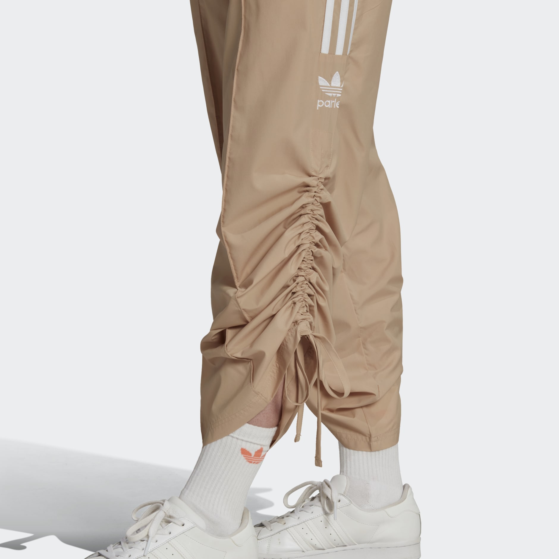 3-Stripes High-Rise Ruched Pants