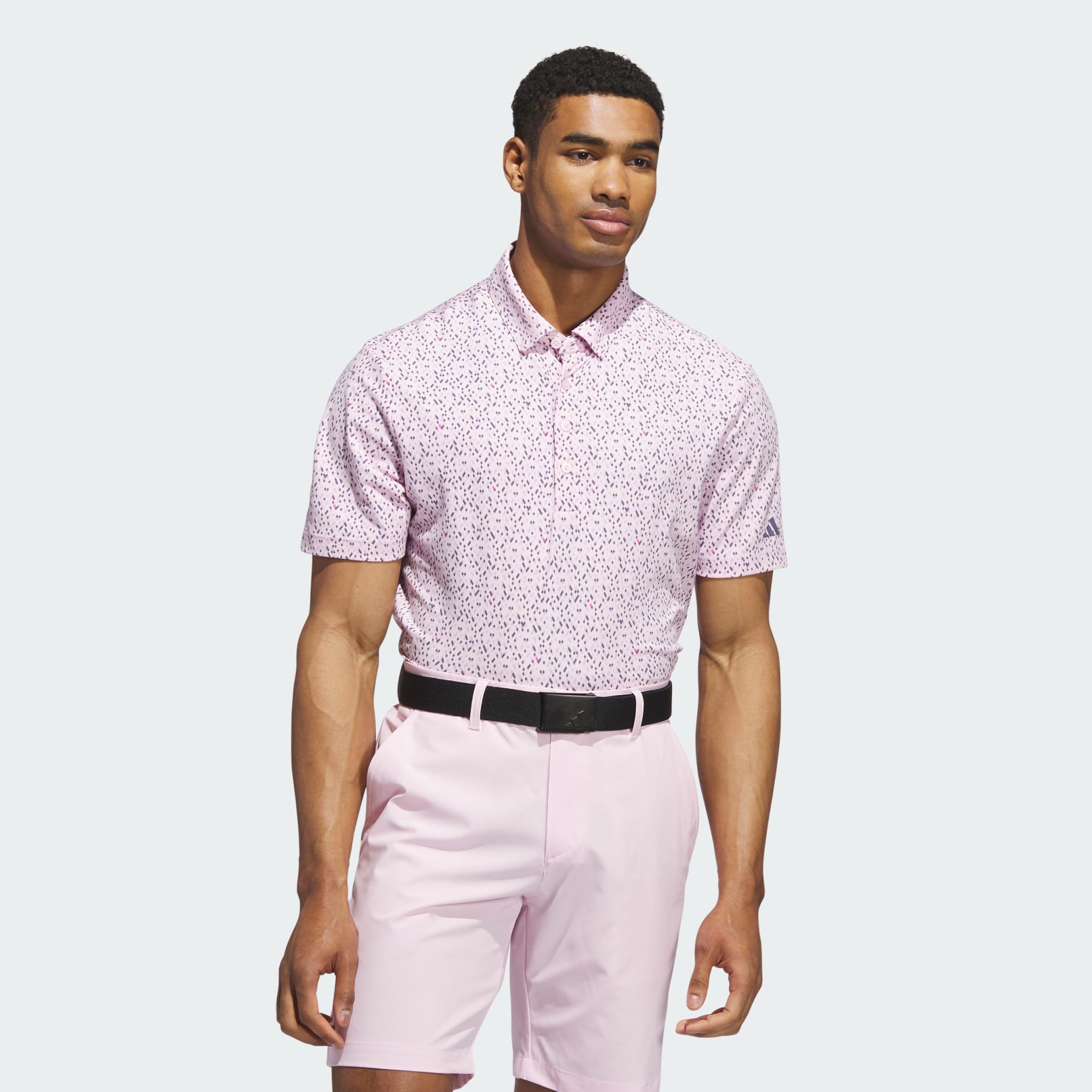Clothing - Ultimate365 Micro Argyle Polo Shirt - Pink | adidas Oman