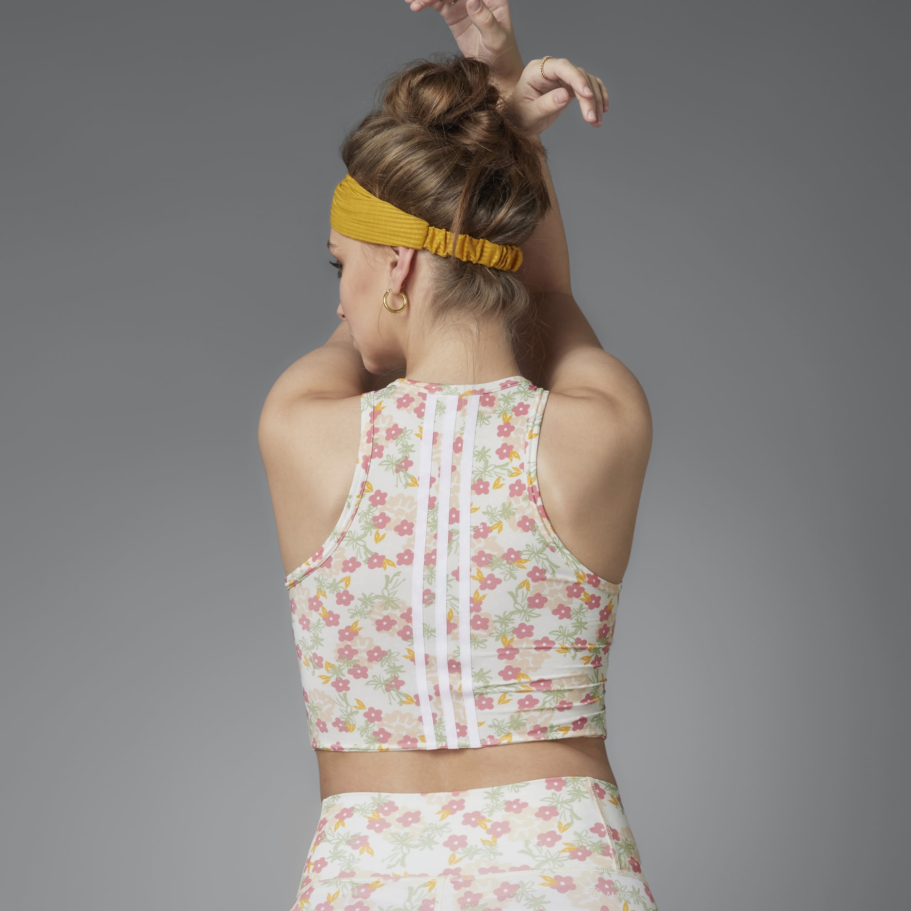 Grow Positivity Cropped Flowers Training Tank Top