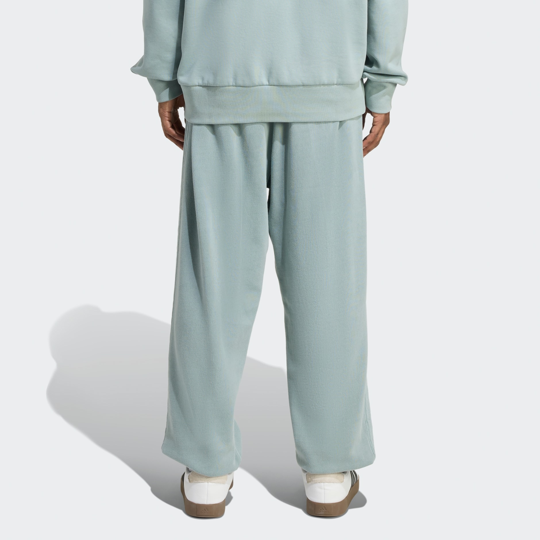 Pantaloni cu croială lejeră ALL SZN din bumbac flaușat prespălat