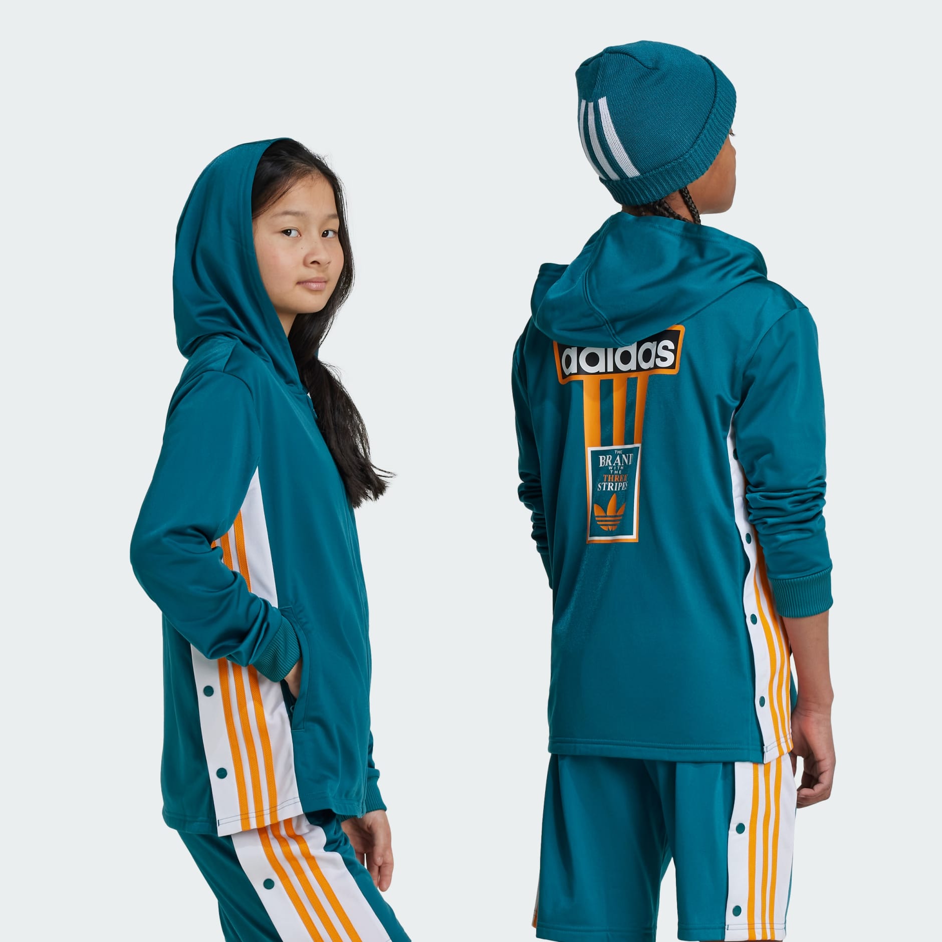 adidas Adibreak Full Zip Hoodie Kids Turquoise adidas KE