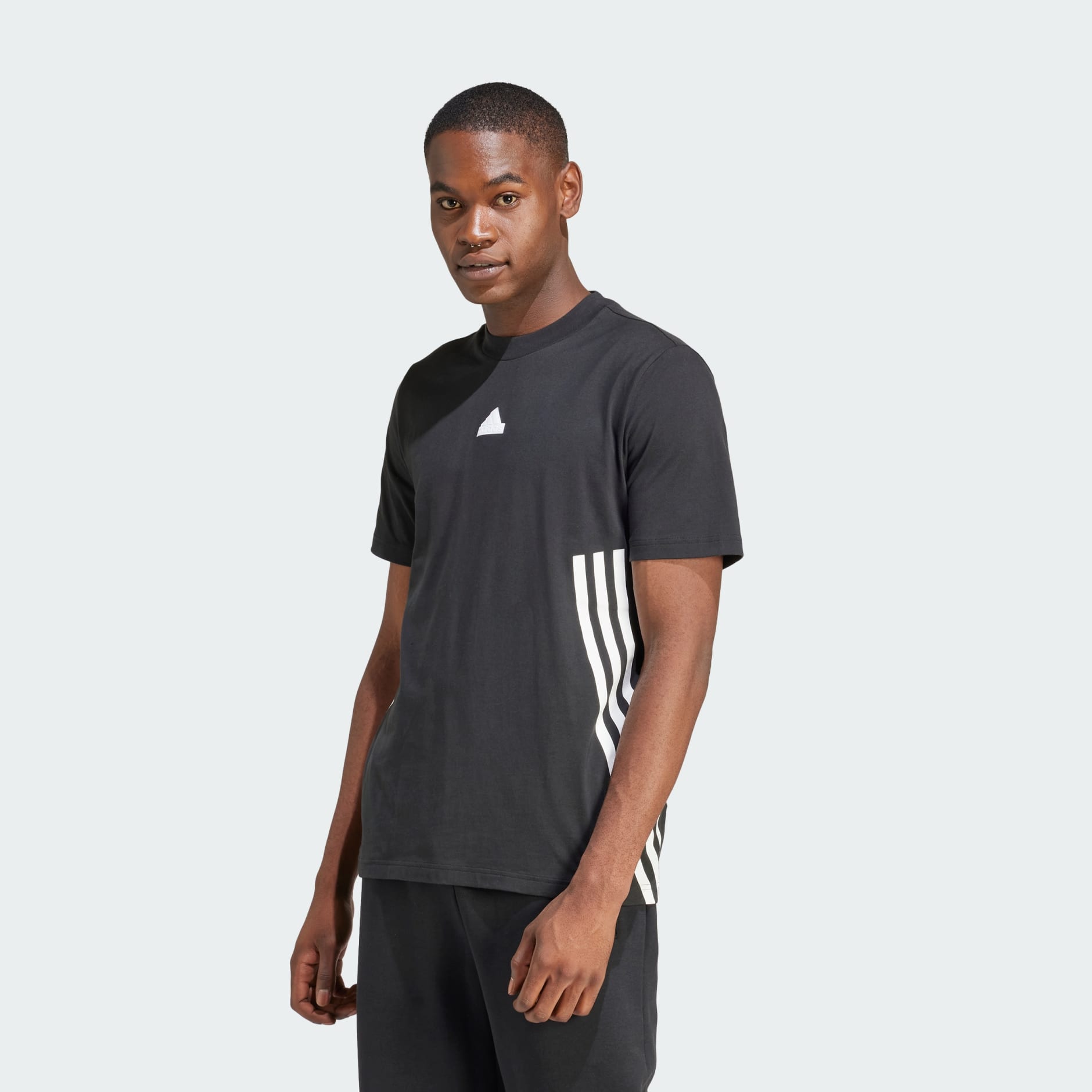 Clothing - Future Icons 3-Stripes Tee - Black | adidas South Africa