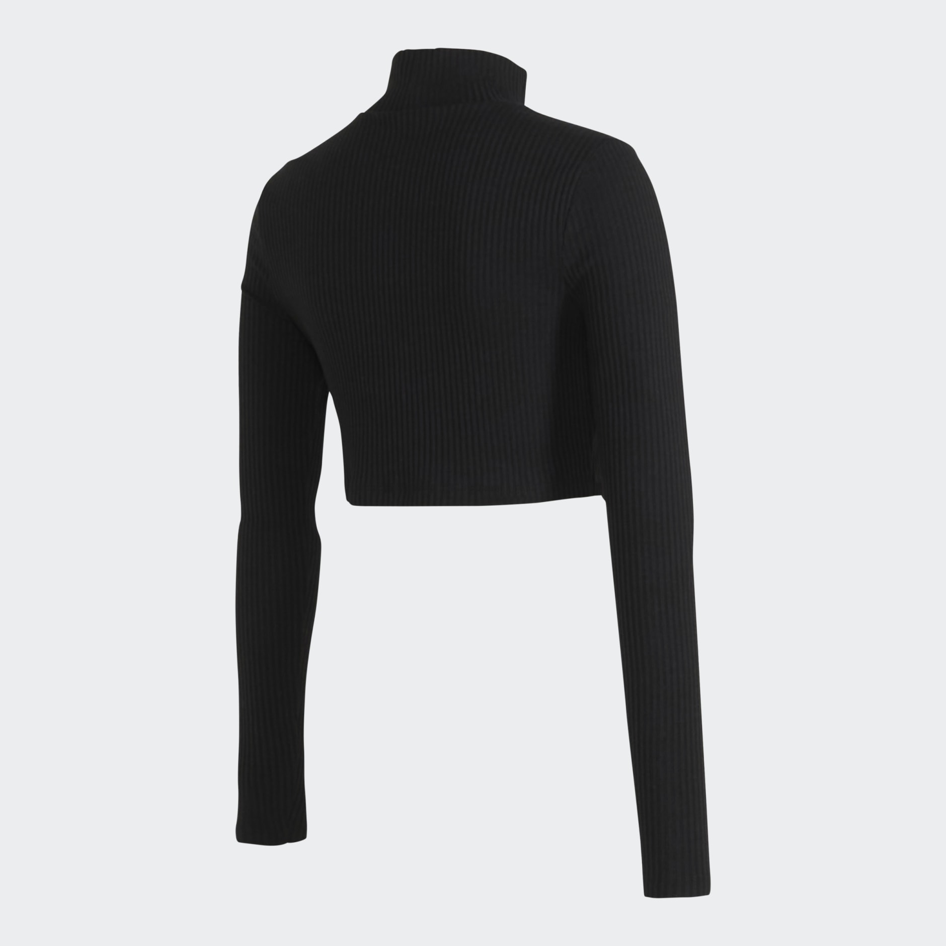 CROPPED RIB LS