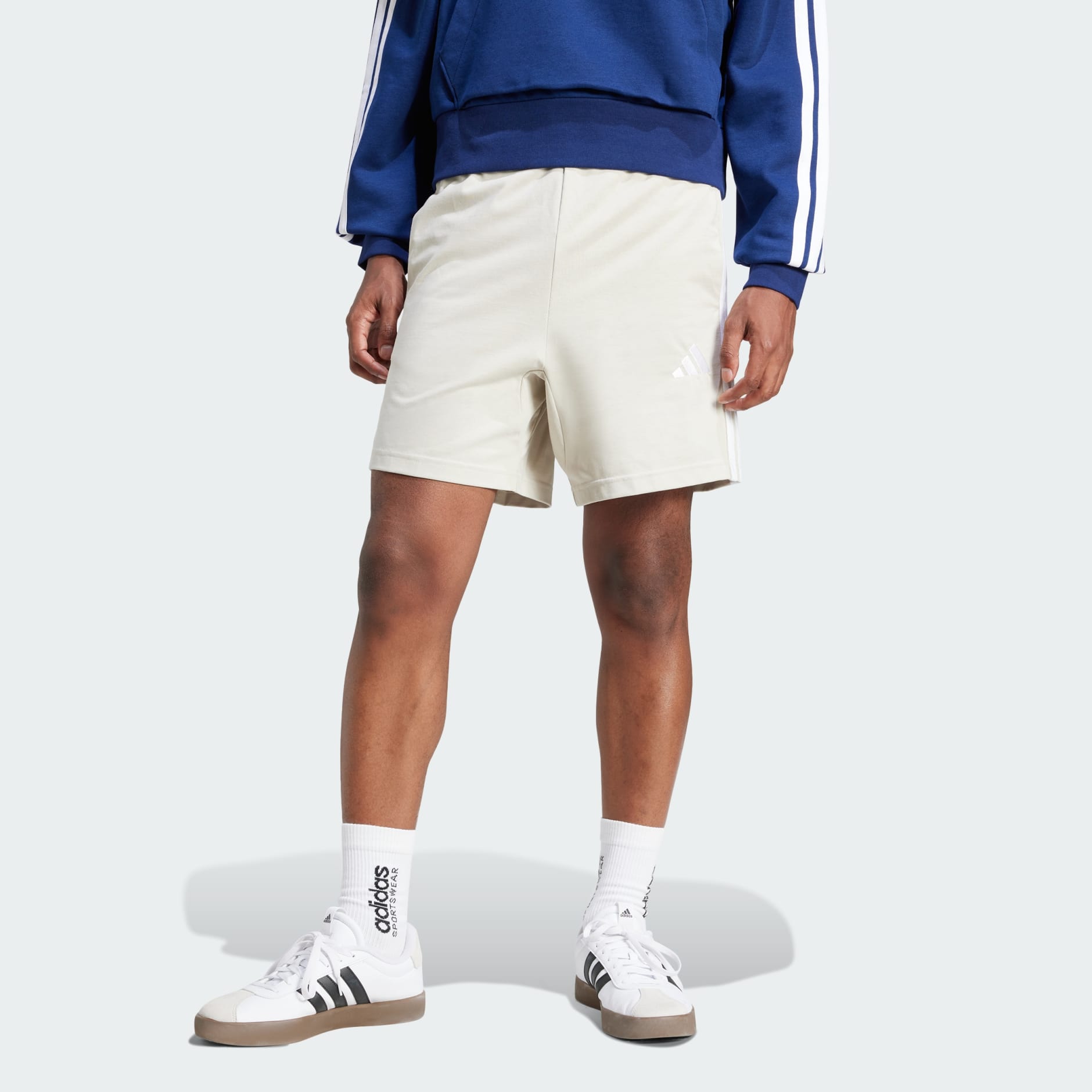 Essentials 3-Stripes Single Jersey Shorts 7-Inch
