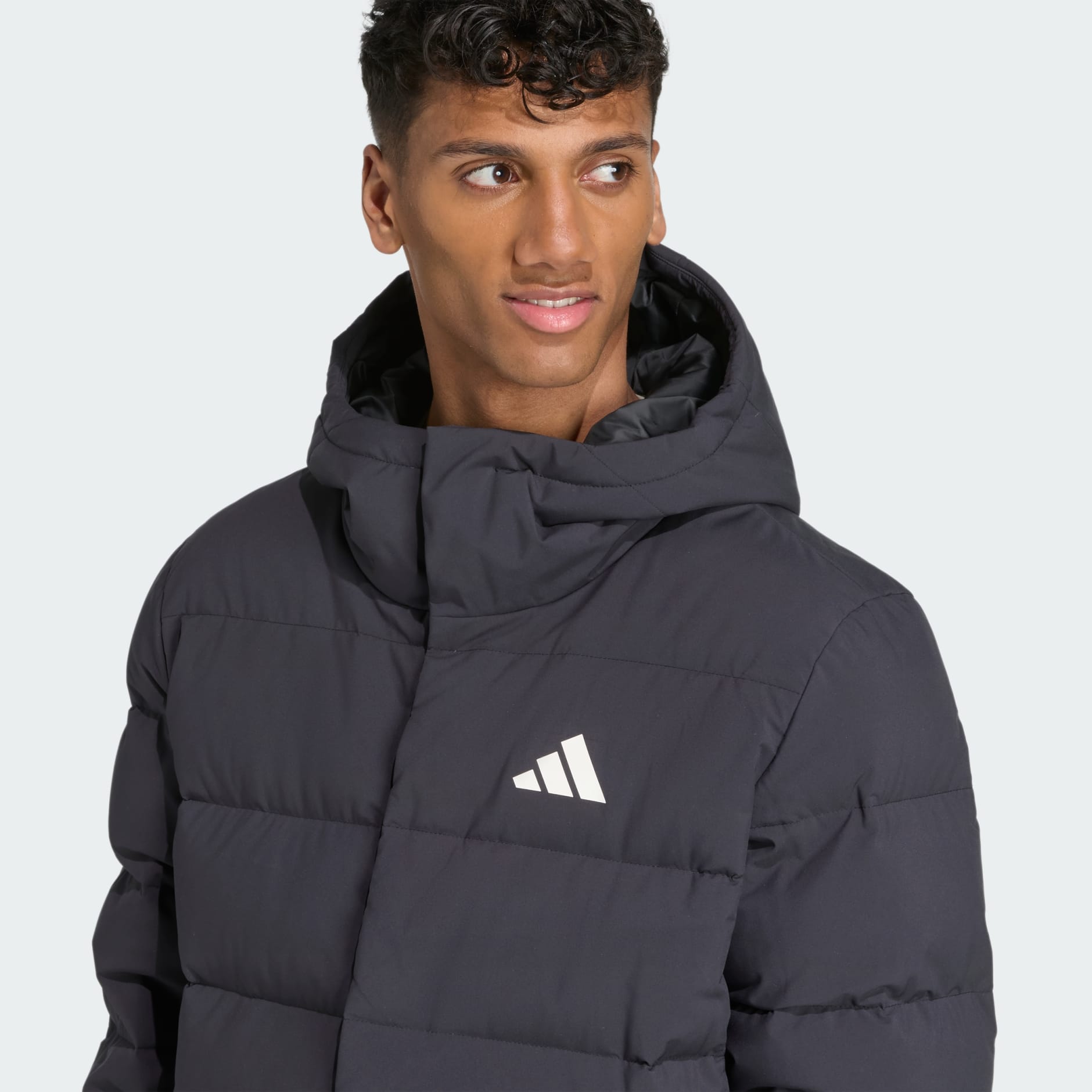 Clothing - Helionic CLIMAWARM Hooded Down Jacket - Black | adidas Oman