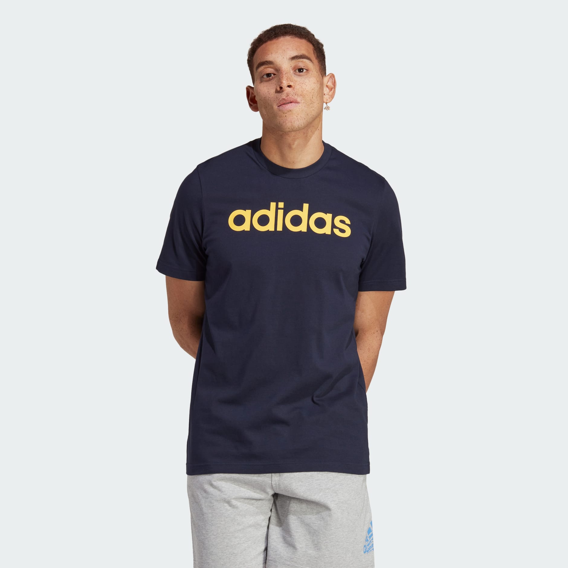 Essentials Single Jersey Linear Embroidered Logo Tee