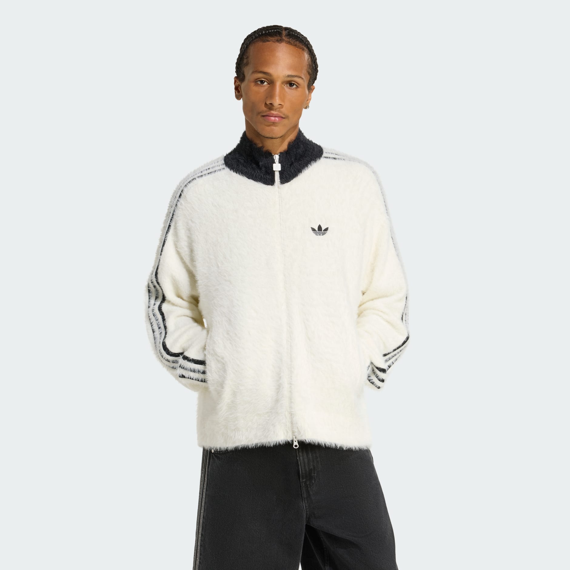 FAUX MOHAIR CLASSIC TRACKTOP - White | adidas Hong Kong