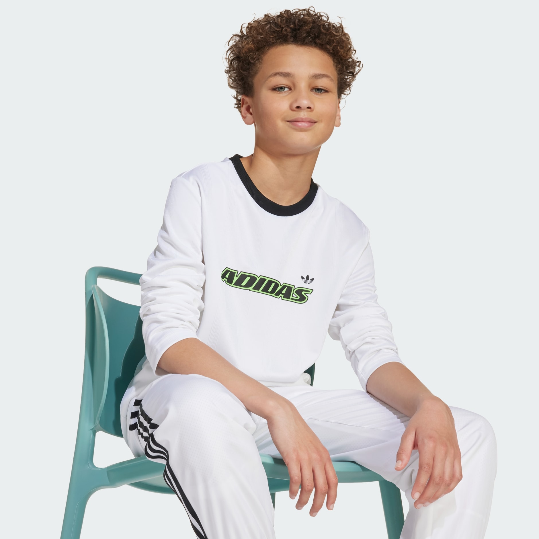 Kids Clothing - Longsleeve Tee Kids - White | adidas Qatar