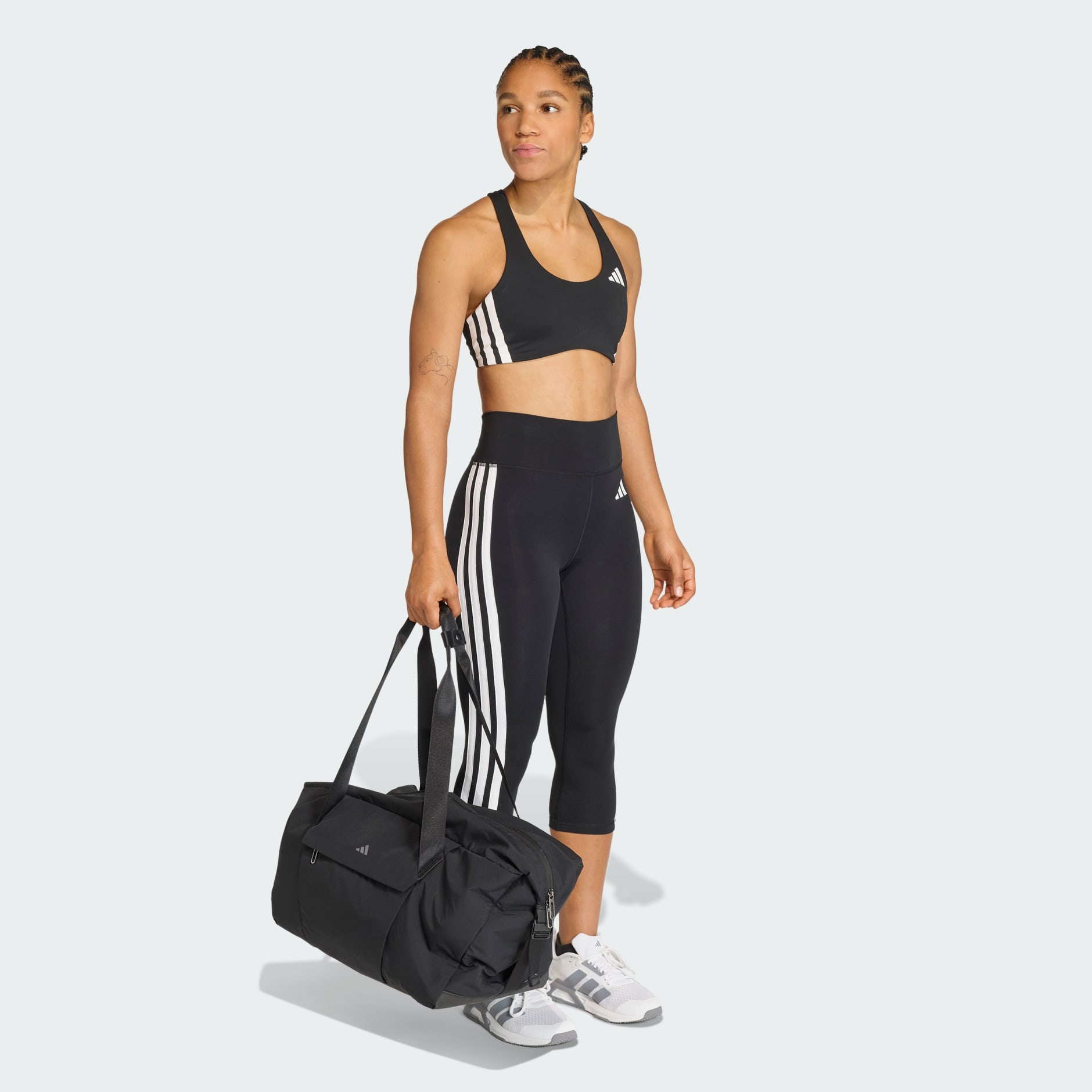 Tajice Optime Essentials Workout 3-Stripes 3/4