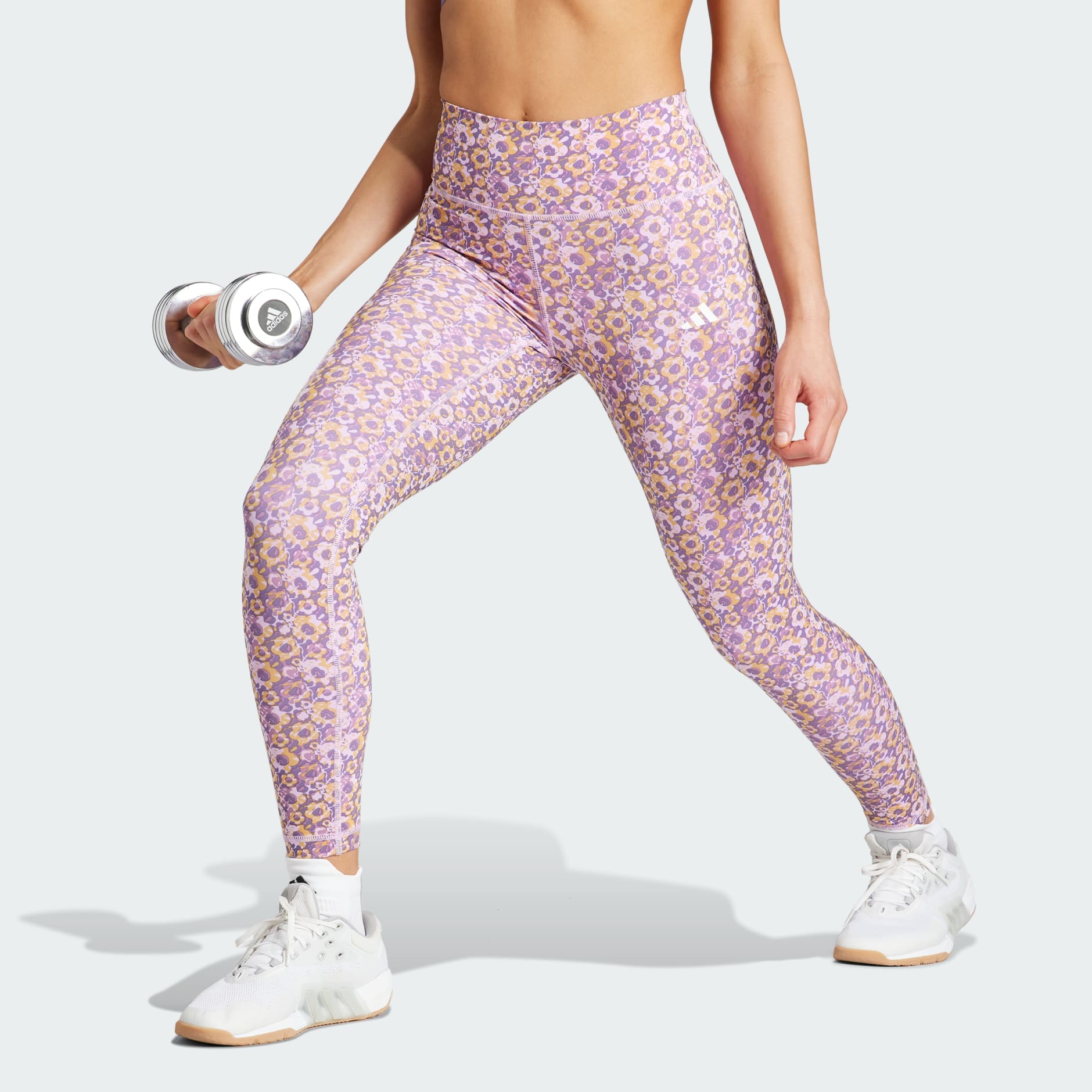 Women's Clothing - adidas Train Essentials Printed Leggings - Purple