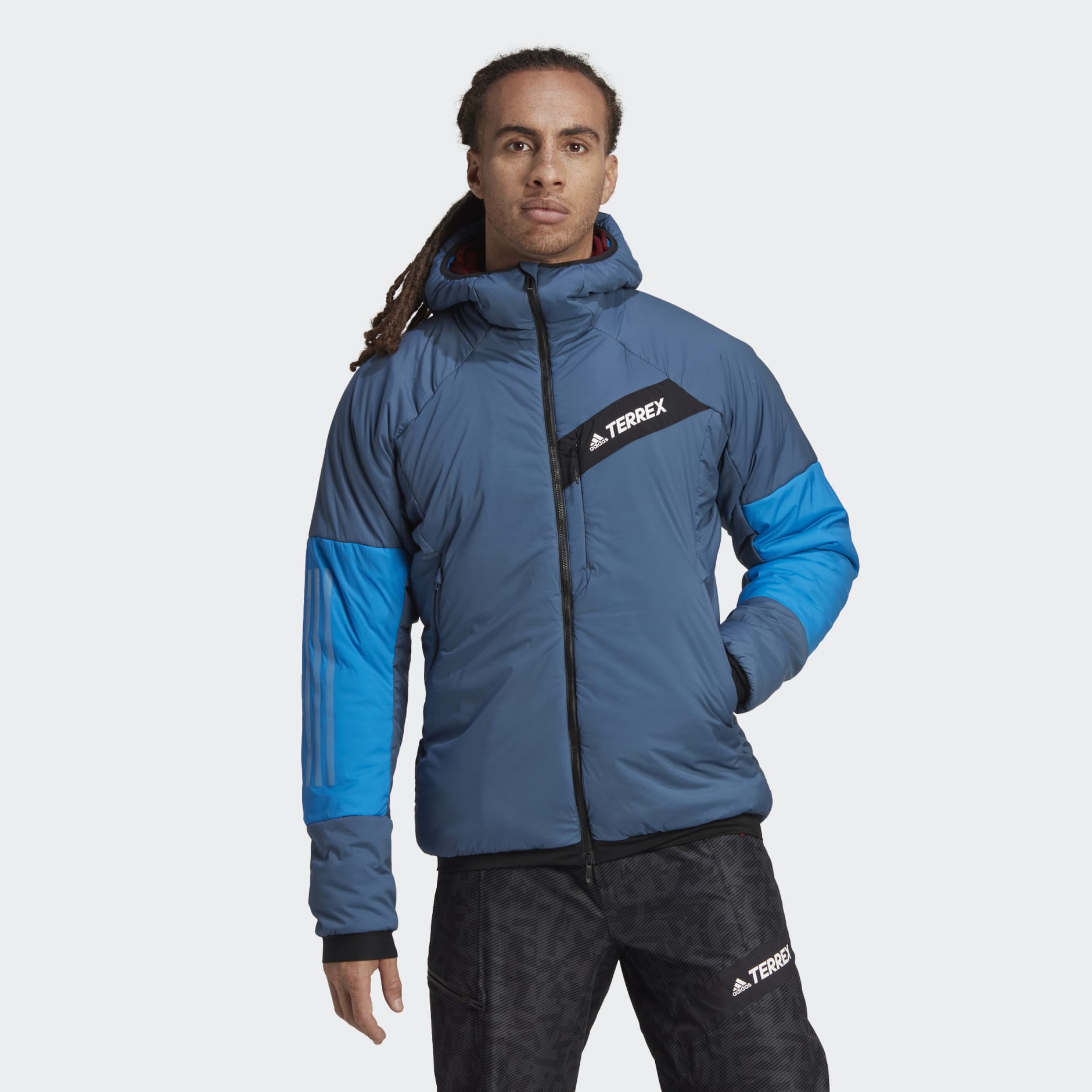 adidas Terrex Techrock Stretch PrimaLoft® Hooded Jacket - Blue | adidas ZA
