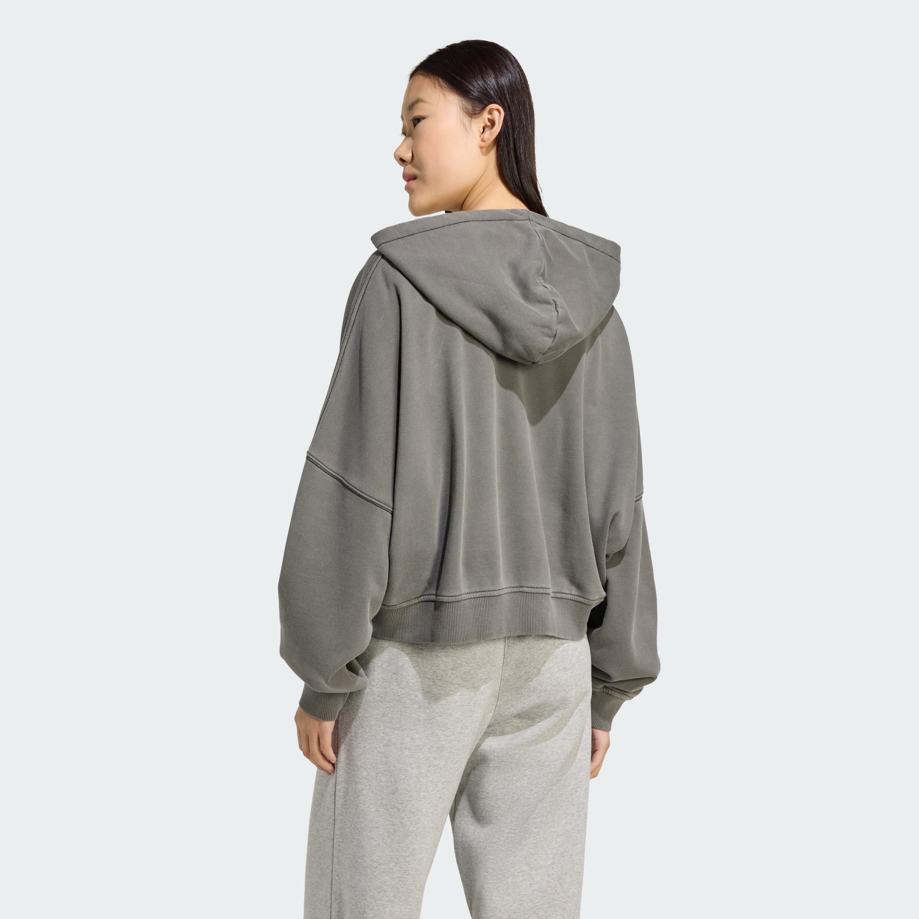 Washed Cropped Hoodie