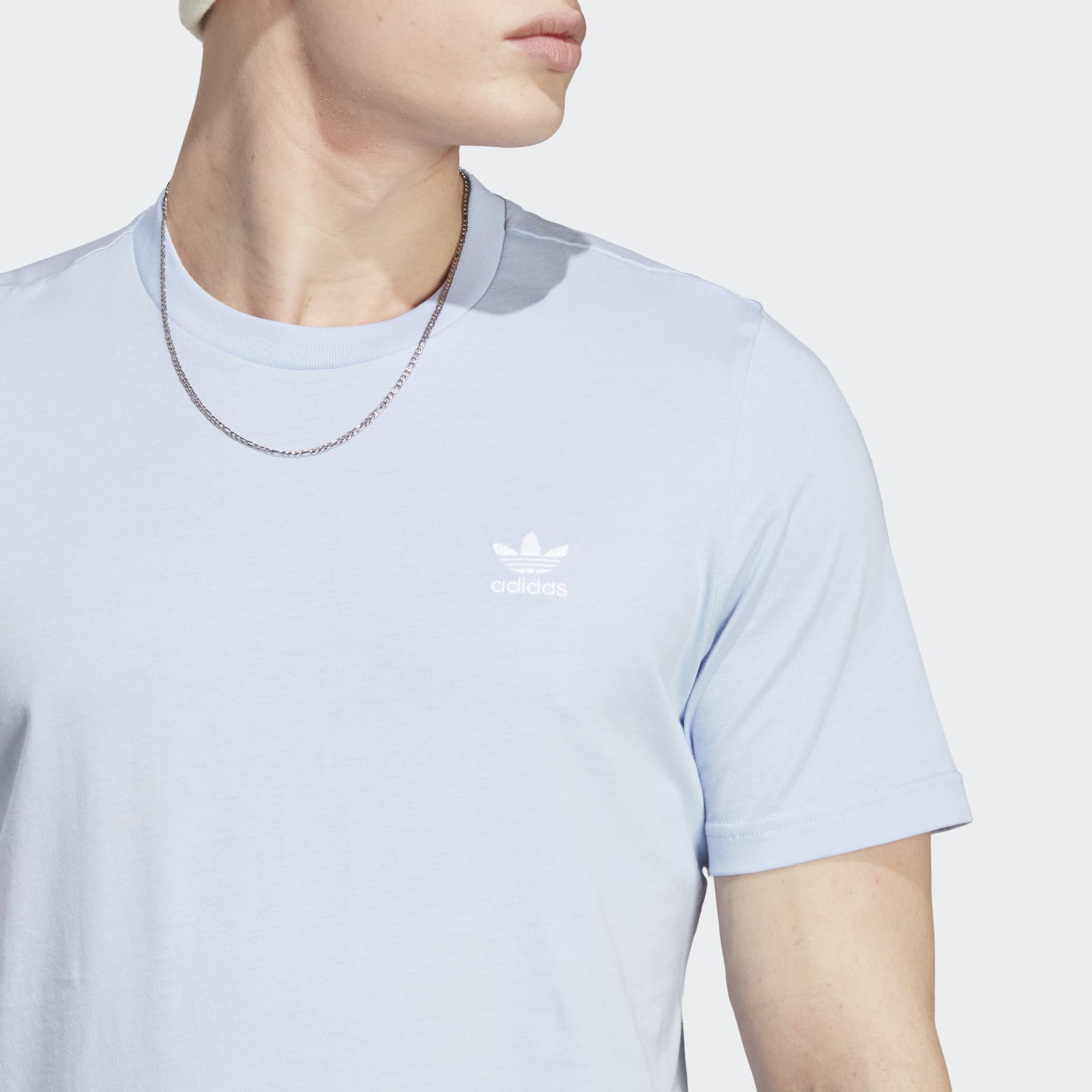 Men\'s Clothing - TREFOIL Qatar - TEE | Blue ESSENTIALS adidas